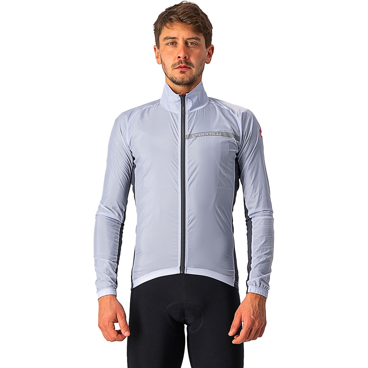 Castelli Squadra Stretch Jacket - Men's Silver Gray/Dark Gray, XL