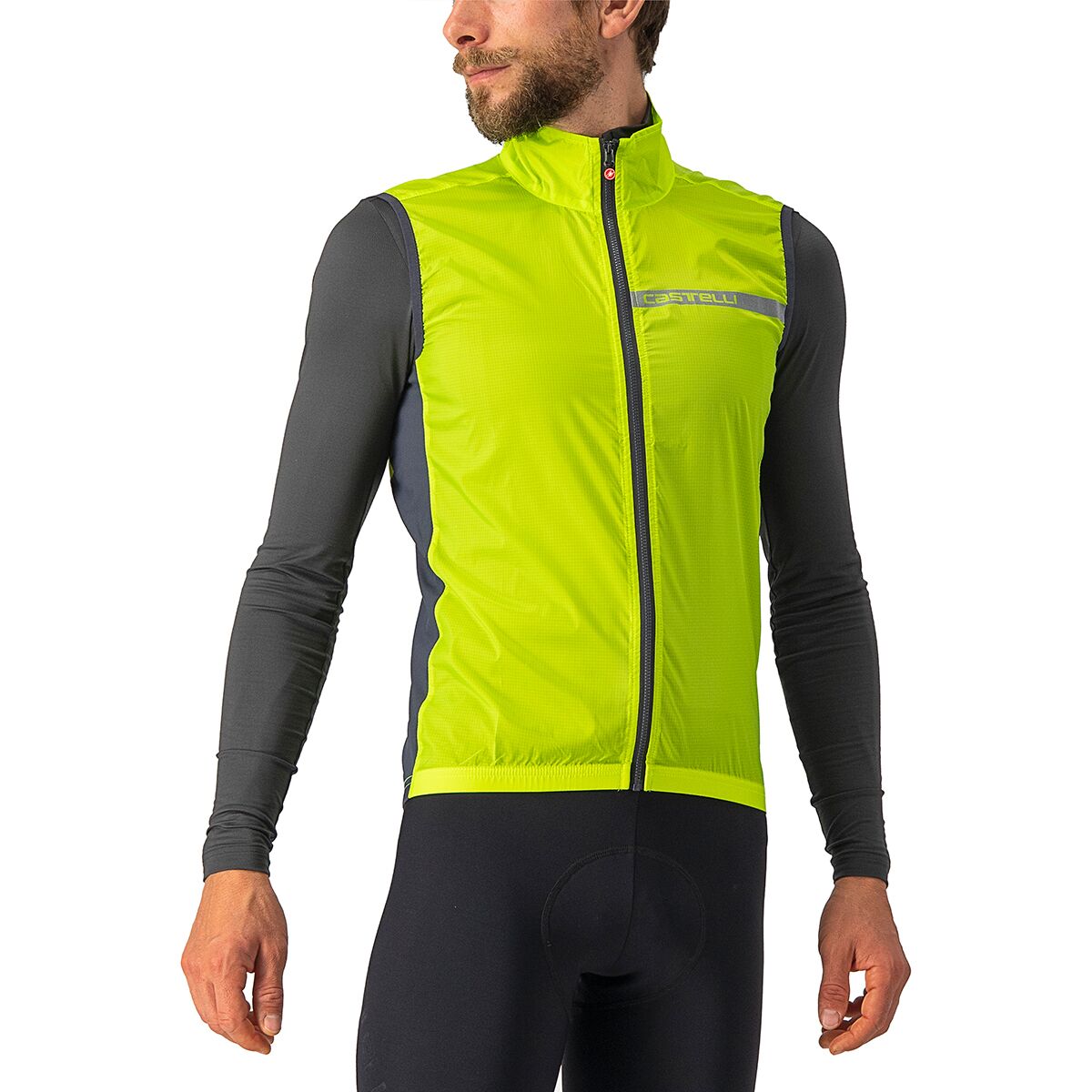 Castelli Castelli Squadra Stretch Vest - Men's Electric Lime/Dark Gray, S