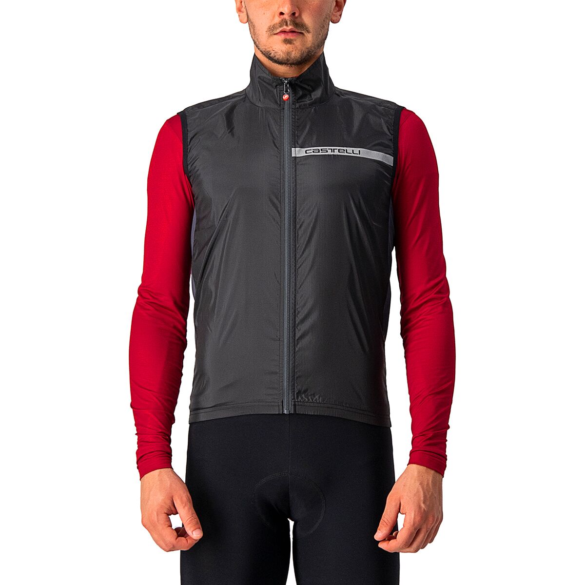 Castelli Castelli Squadra Stretch Vest - Men's Light Black/Dark Gray, S
