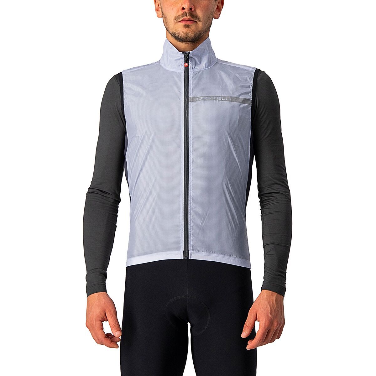 Castelli Squadra Stretch Vest - Men's Silver Gray/Dark Gray, L