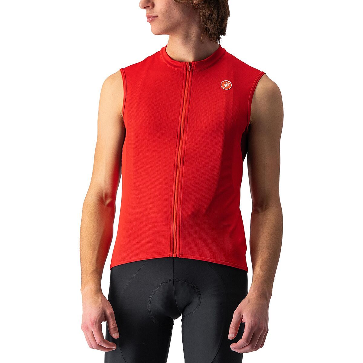 Castelli Entrata VI Sleeveless Jersey - Men's Red/Bordeaux Ivory, S