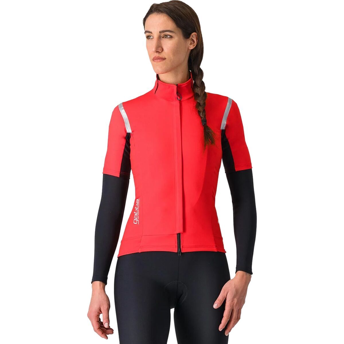 Castelli Castelli Gabba RoS Jersey - Women's Hibiscus/Silver Reflex, S