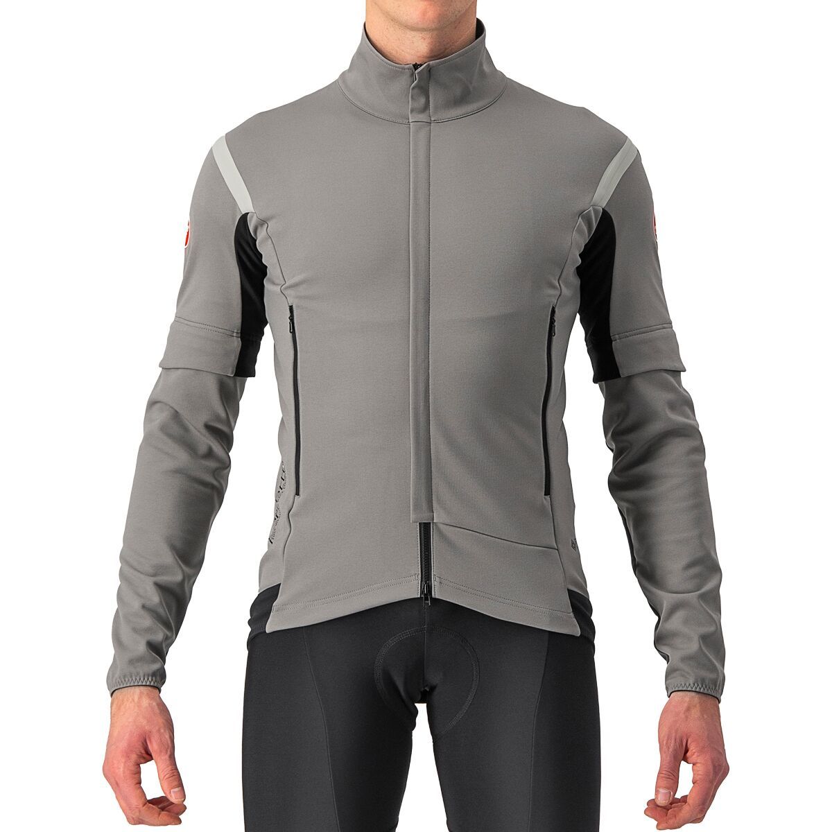 Castelli Perfetto RoS Convertible Jacket - Men's Light Black/Black Reflex, L