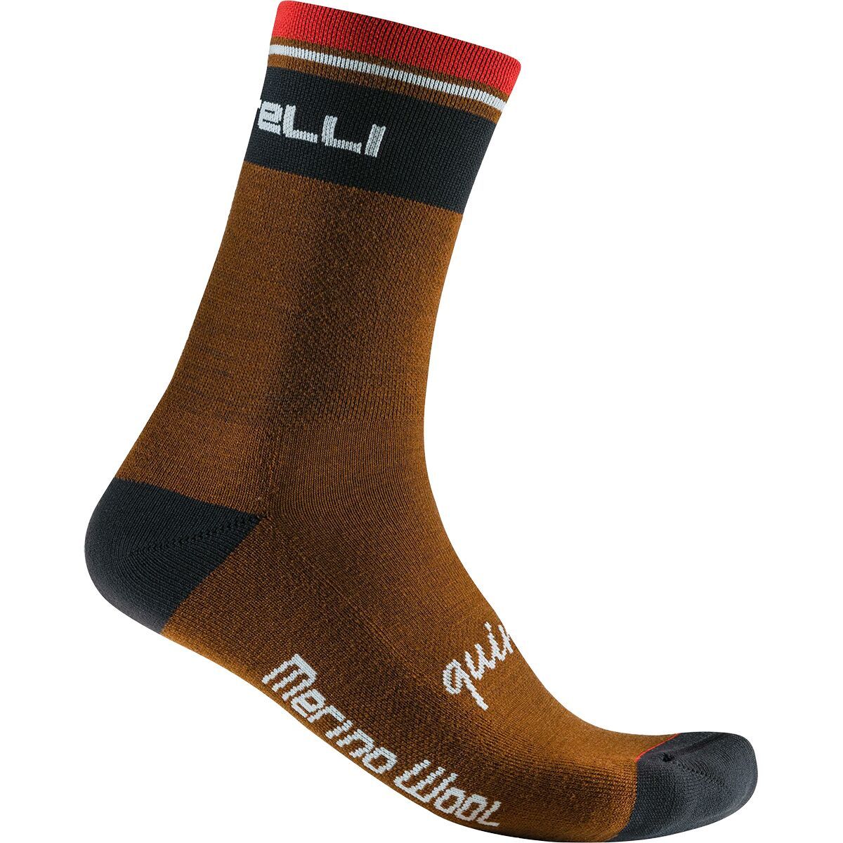 Castelli Quindici Sock Mocha, S/M - Men's