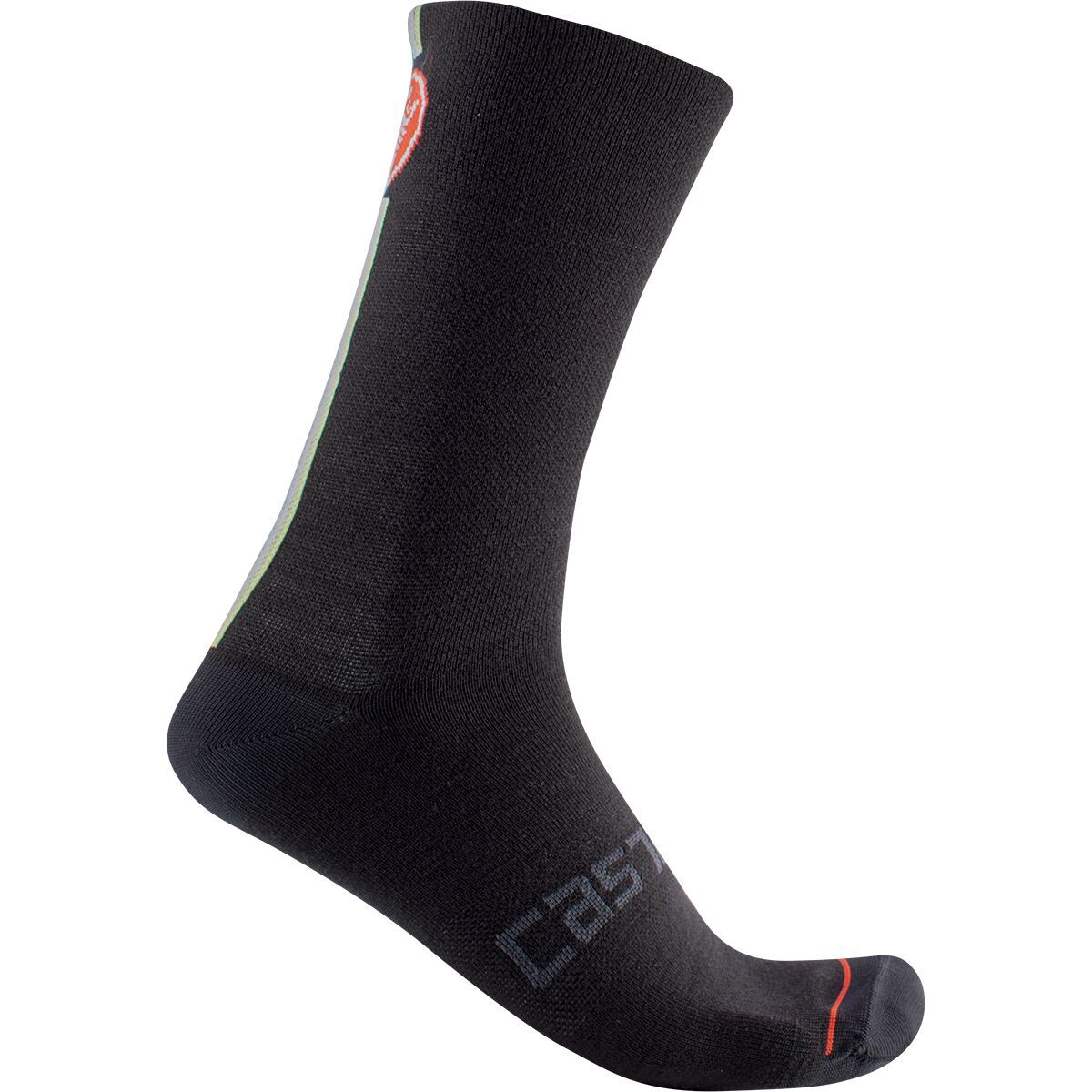 Castelli Racing Stripe 18 Sock Black, S/M - Men's