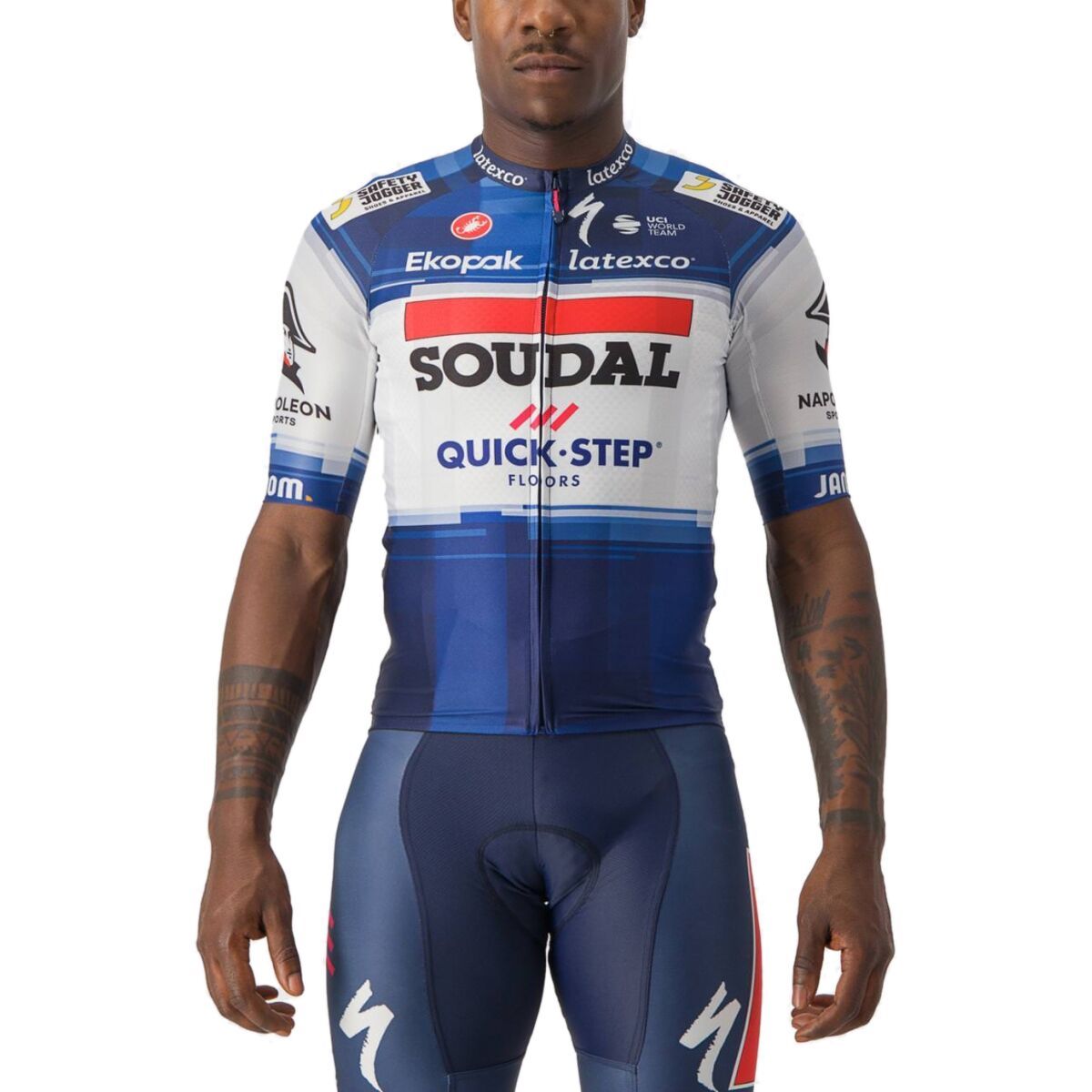 Castelli Quick-Step Aero Race 6.1 Jersey - Men's Dark Blue/White, L