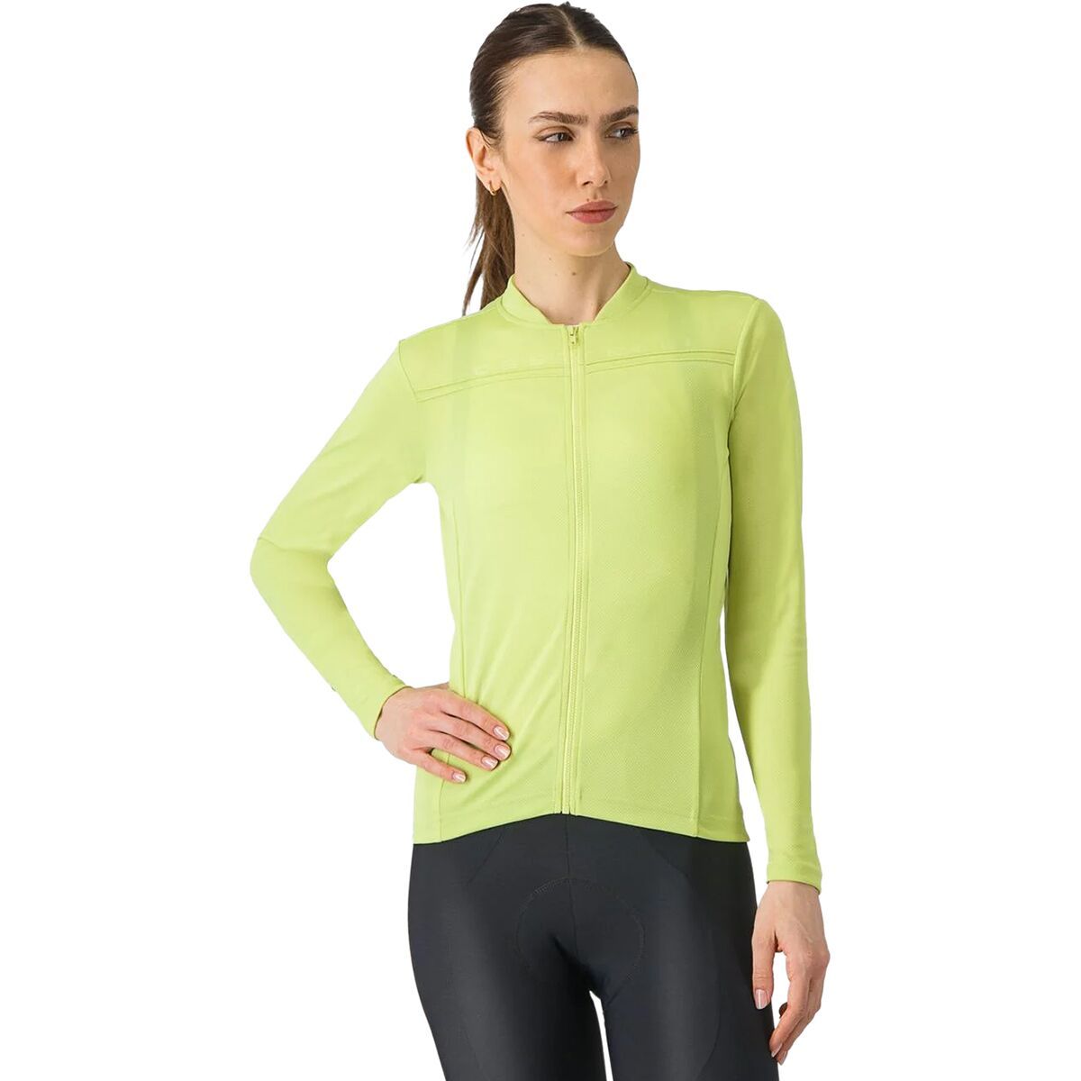 Castelli Anima 4 Long-Sleeve Jersey - Women's Bright Lime, XL