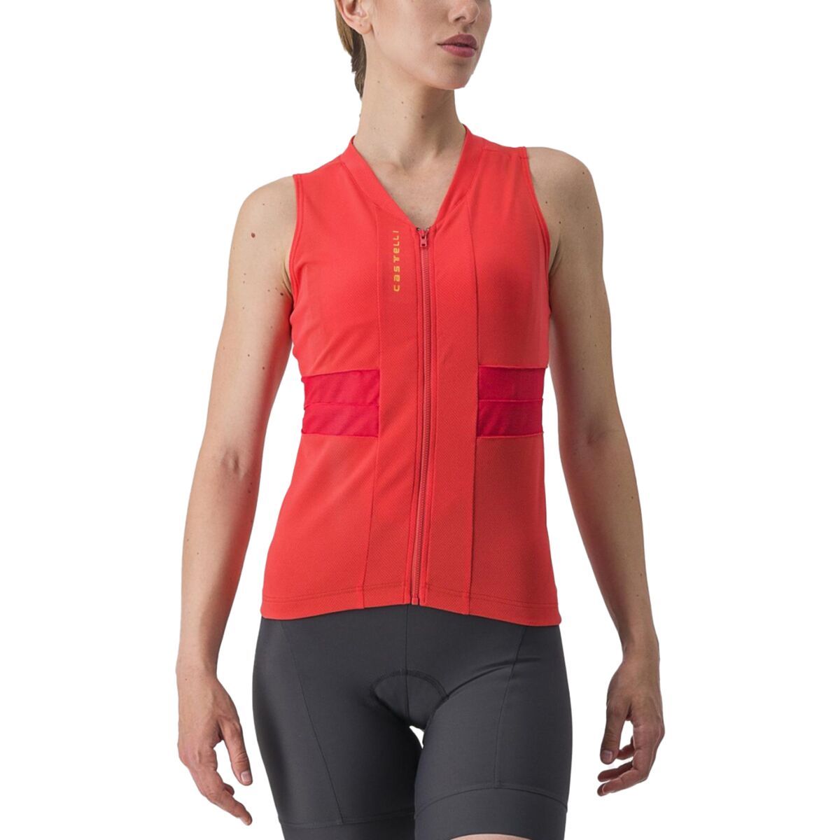 Castelli Anima 4 Sleeveless Jersey - Women's Hibiscus/Soft Orange, M