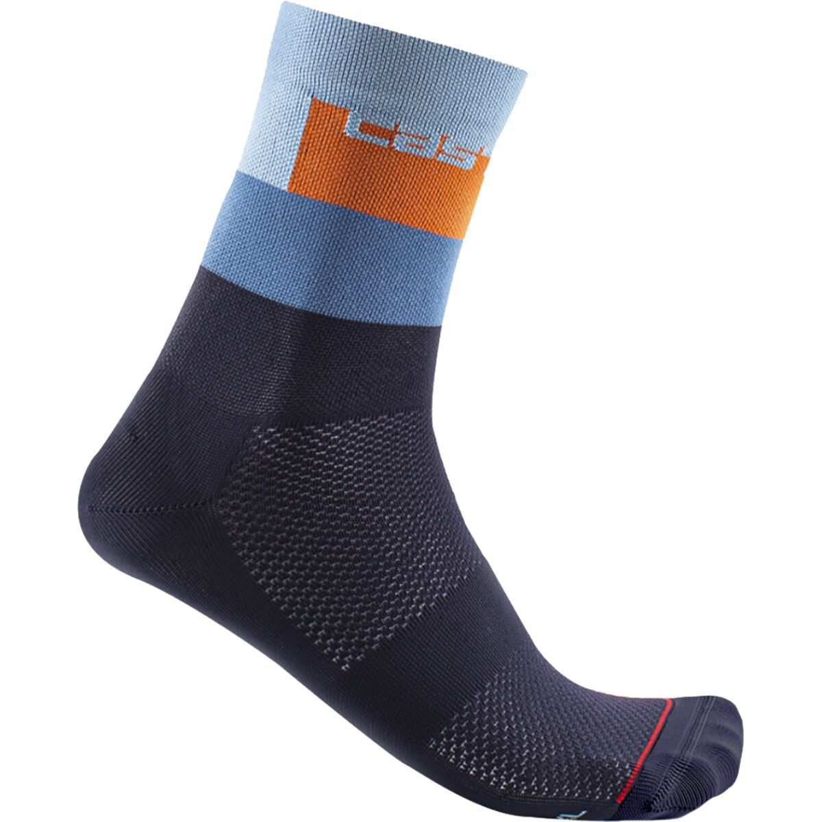 Castelli Blocco 15 Sock Belgian Blue, S/M - Men's