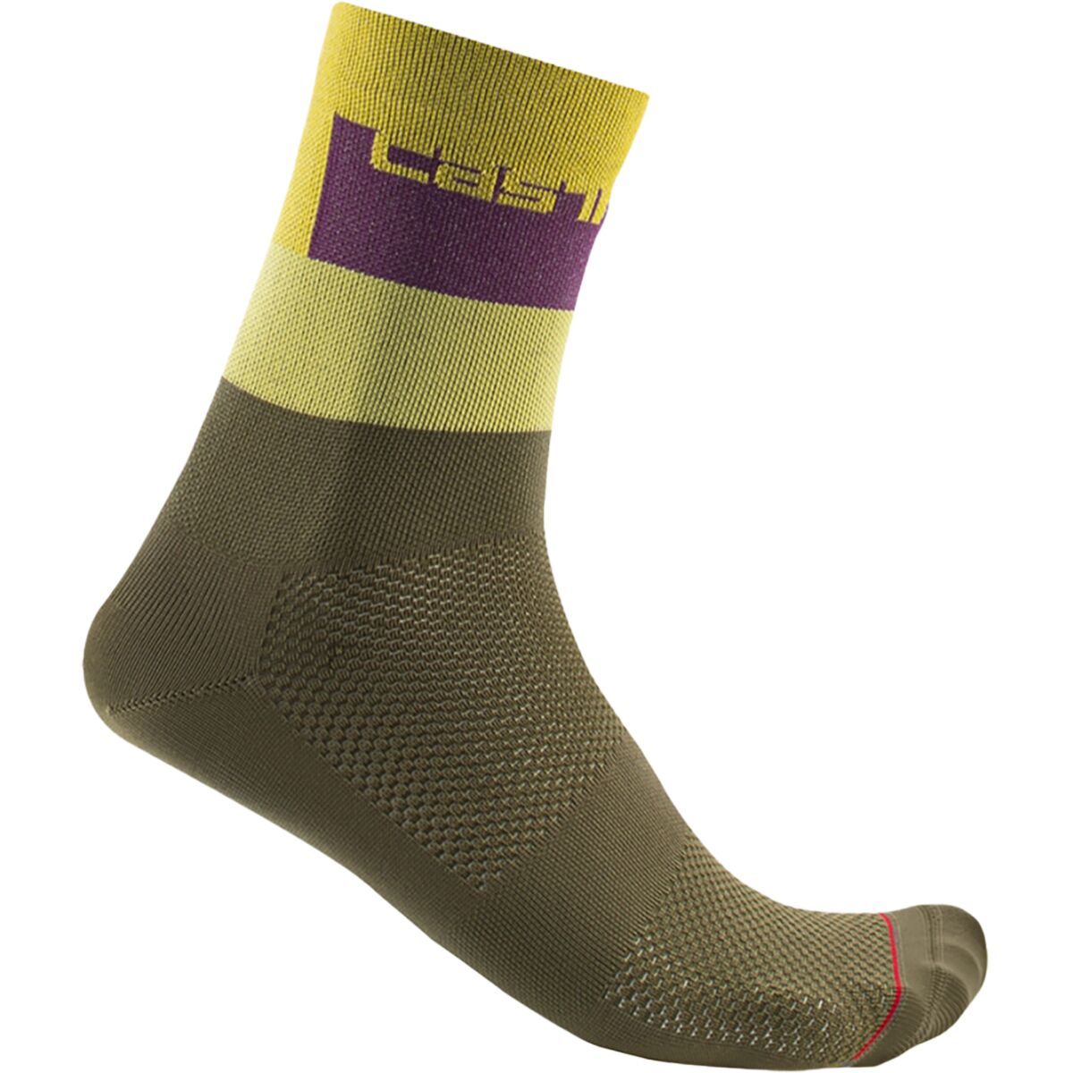 Castelli Castelli Blocco 15 Sock Defender Green, S/M - Men's