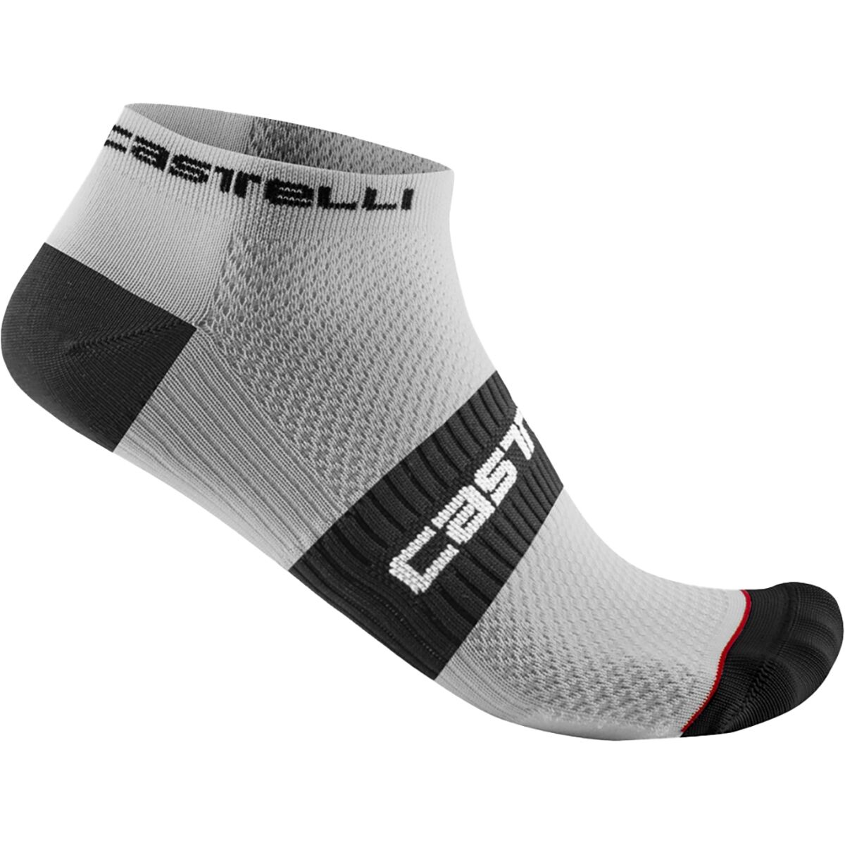 Castelli Castelli Lowboy 2 Sock White Black, S/M - Men's