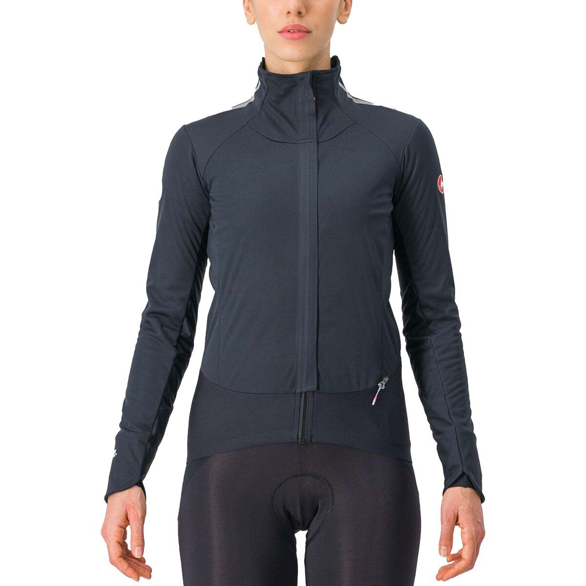 Castelli Castelli Alpha Doppio RoS Jacket - Women's Light Black/Silver Reflex/Dark Gray, S
