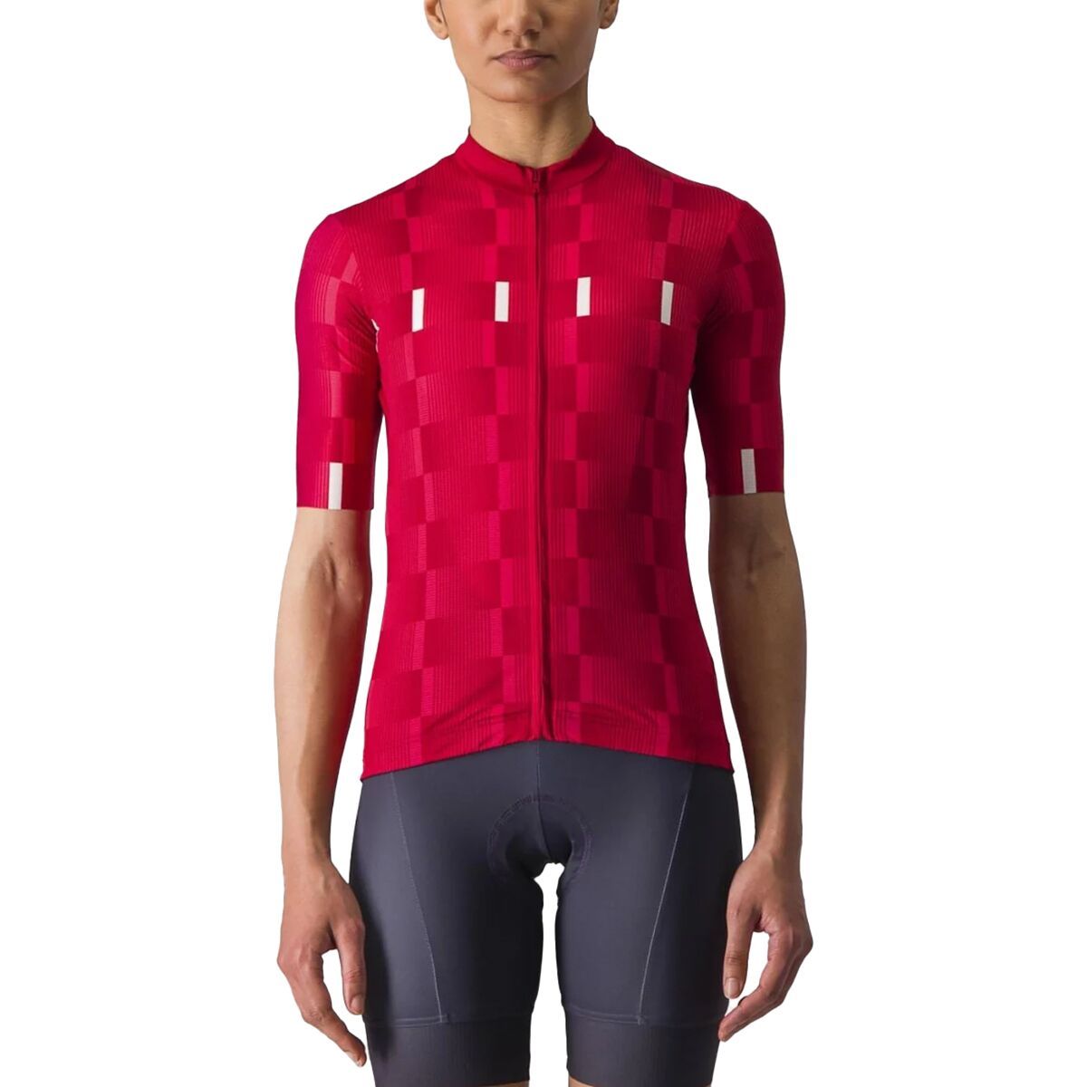 Castelli Dimensione Jersey - Women's Rich Red/Hibiscus-White, XL