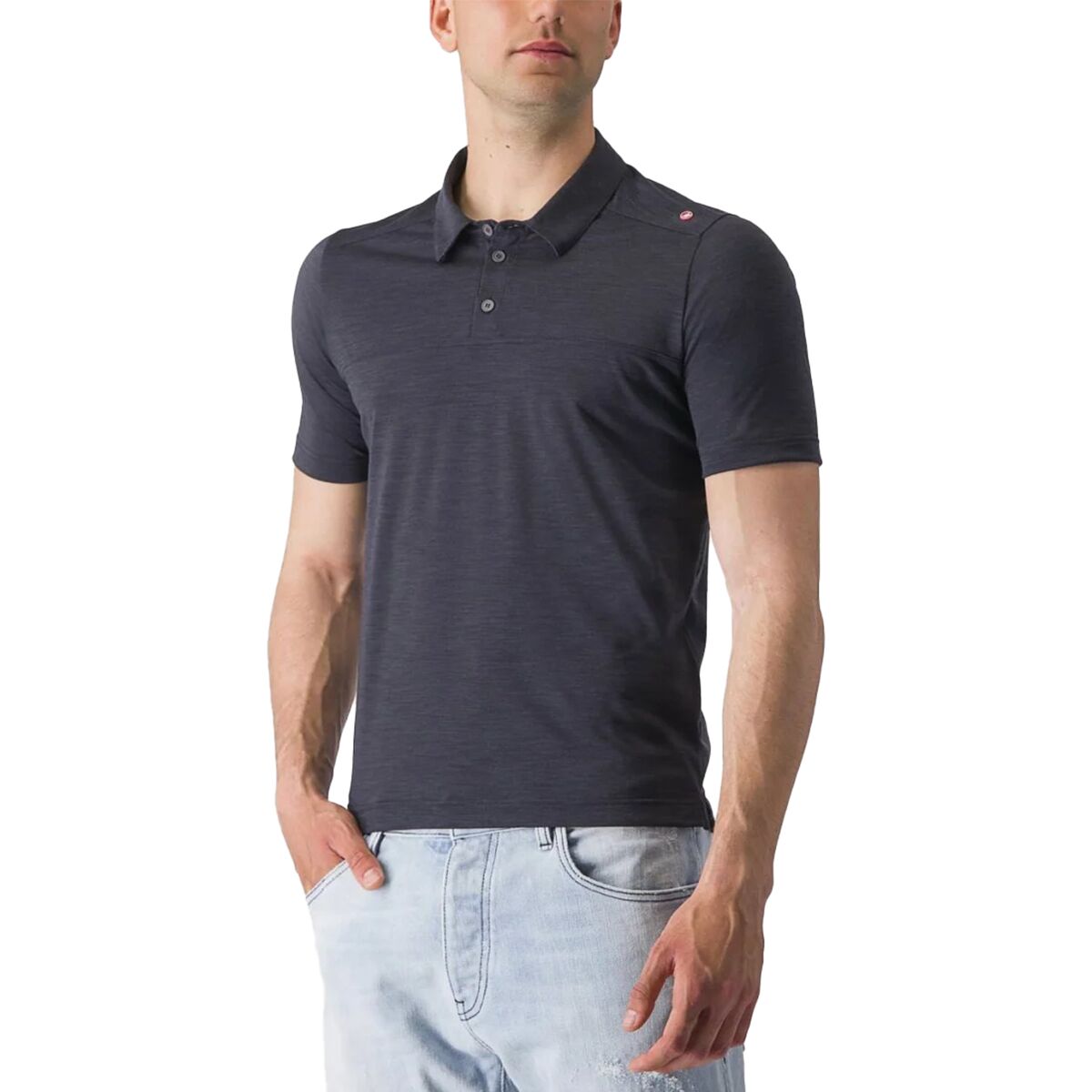 Castelli Merino Polo - Men's Light Black, M