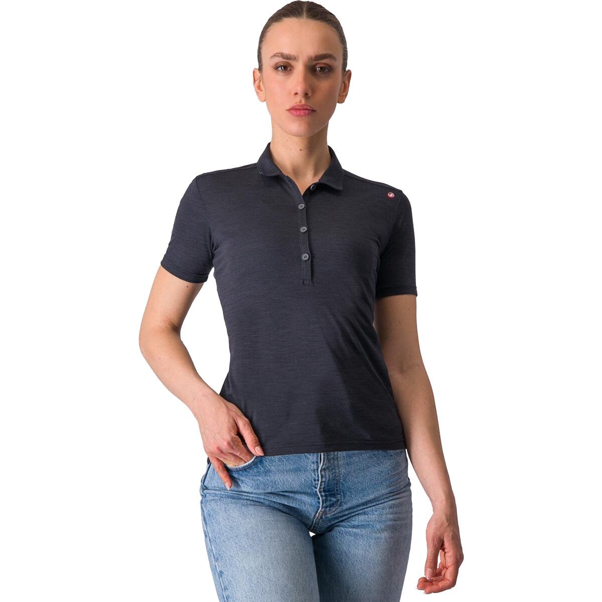 Castelli Castelli Merino Polo - Women's Light Black, M