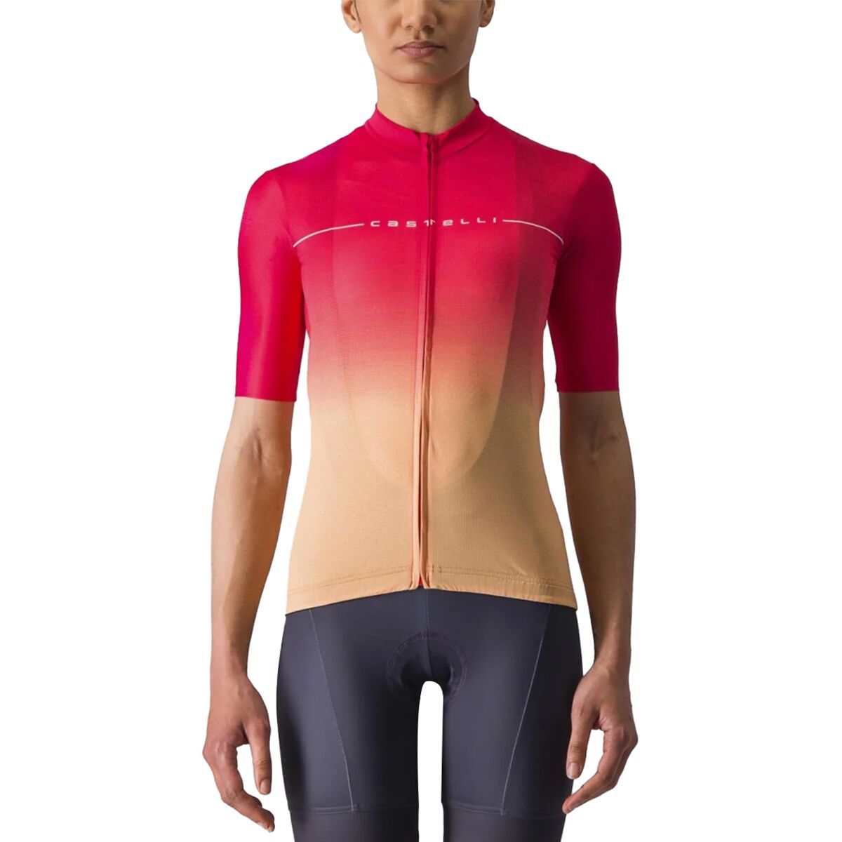 Castelli Salita Jersey - Women's Hibiscus/Soft Orange-White, XL