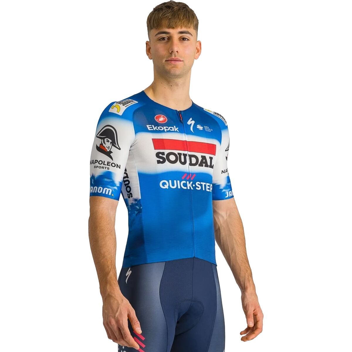 Castelli Soudal/Q-S Aero Race 7.0 Jersey - Men's Ceramic Blue/White, L