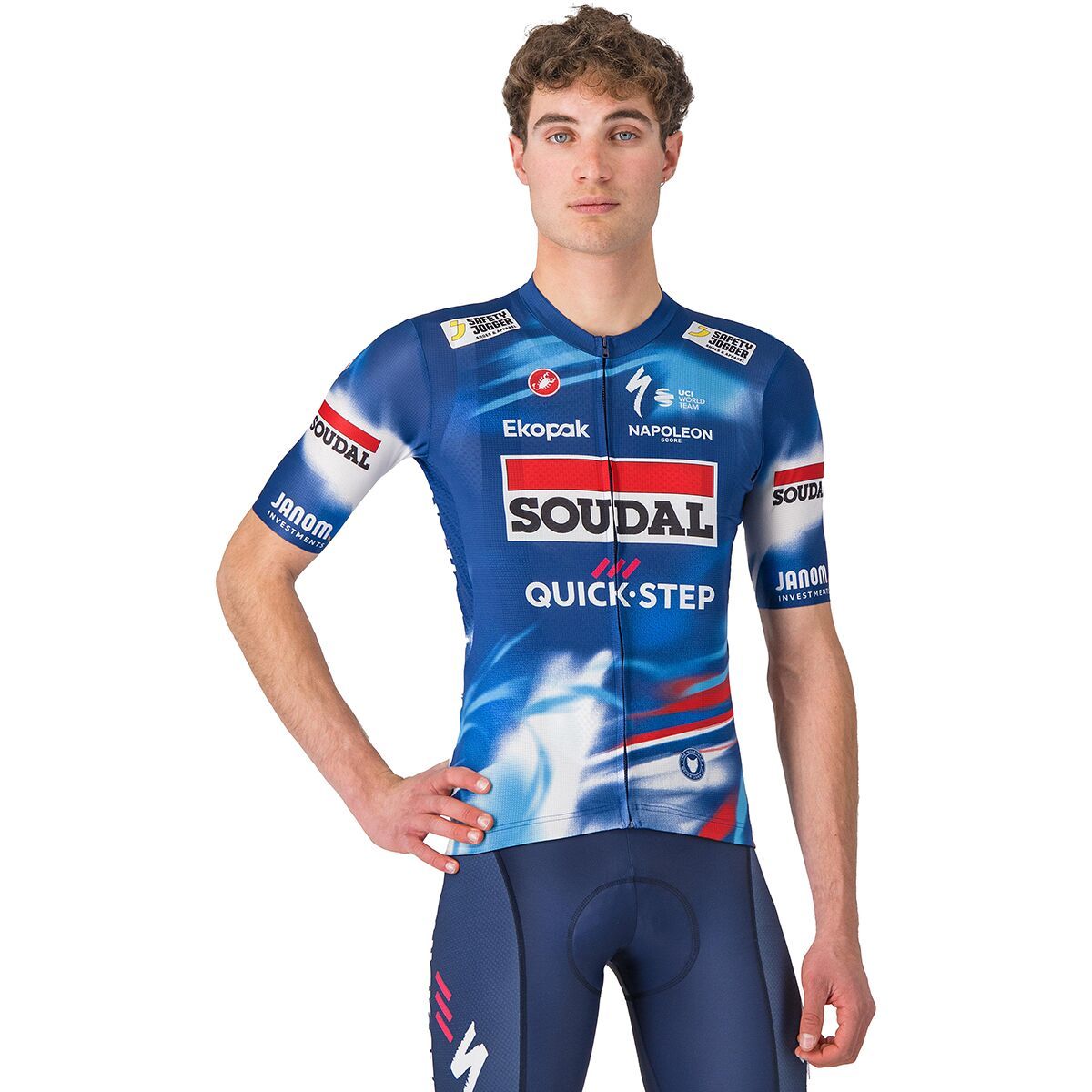 Castelli Soudal/Q-S Competizione 3 Jersey - Men's Blue/Red, M