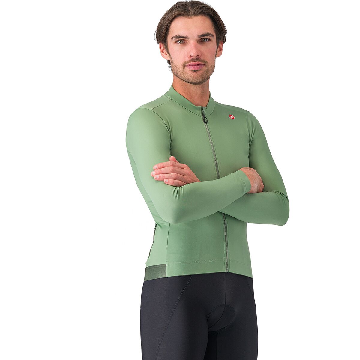 Castelli Castelli Espresso Thermal Jersey - Men's Green Pepper/Deep Green, L