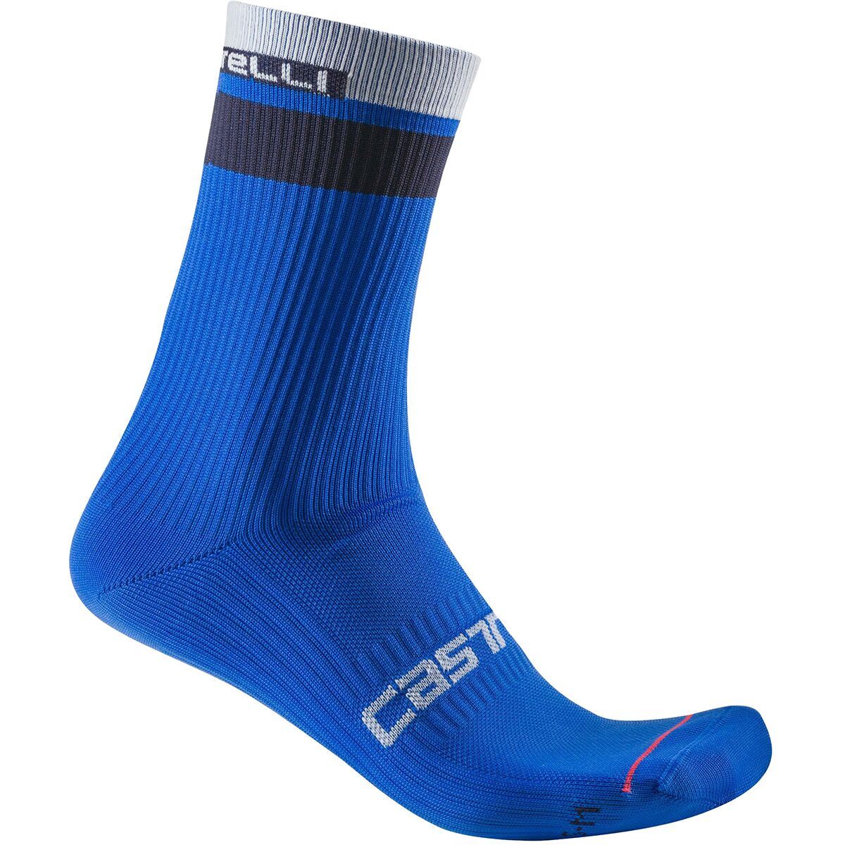 Castelli Castelli Gara Thermal 18 Sock Azzurro Italia/Belgian Blue/White, S/M - Men's