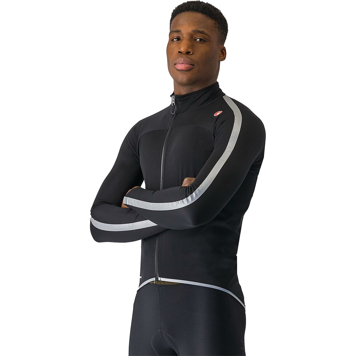 Castelli Ultra Rain Cape - Men's Black/Silver Reflex, M