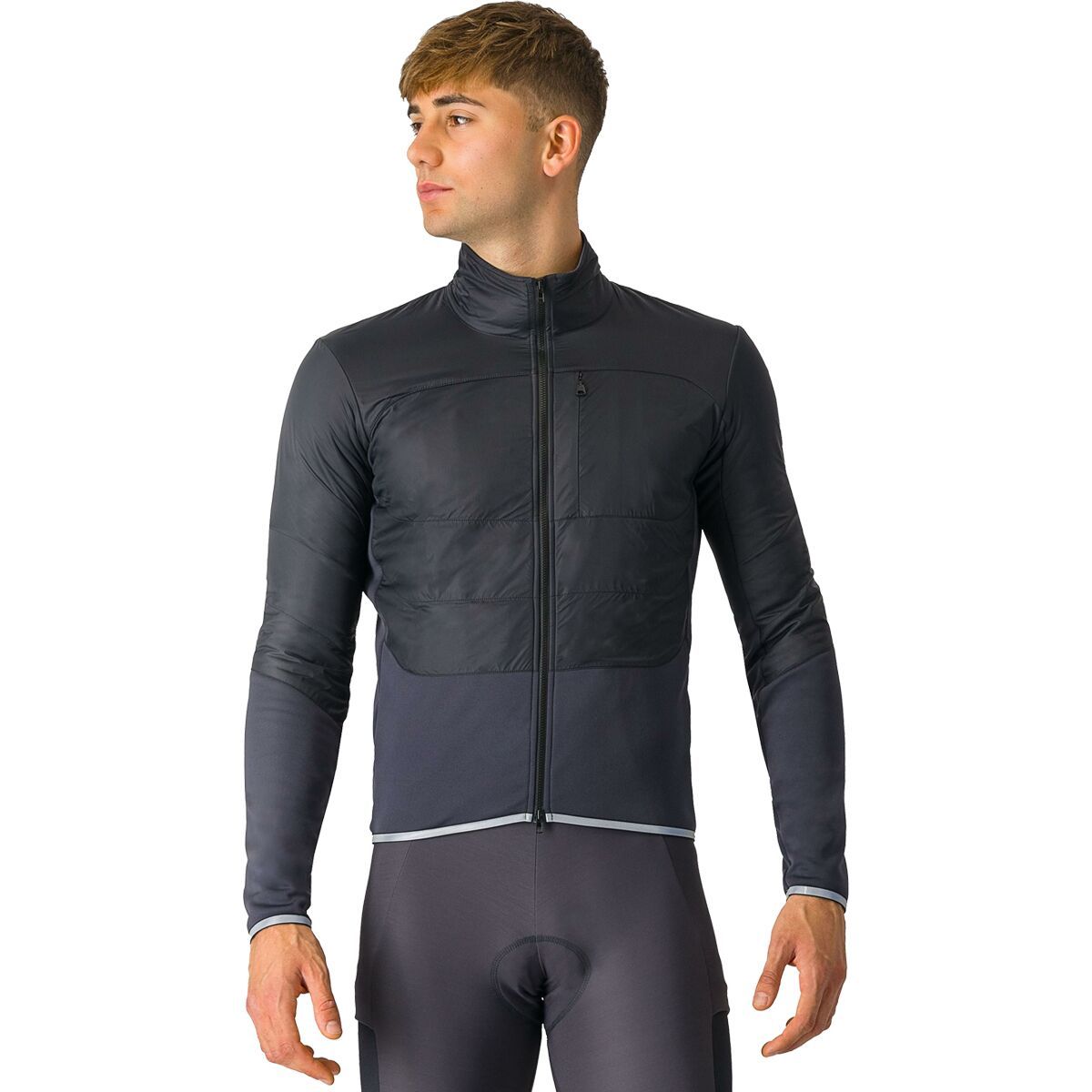 Castelli Unlimited Jacket - Men's Light Black/Dark Gray, M