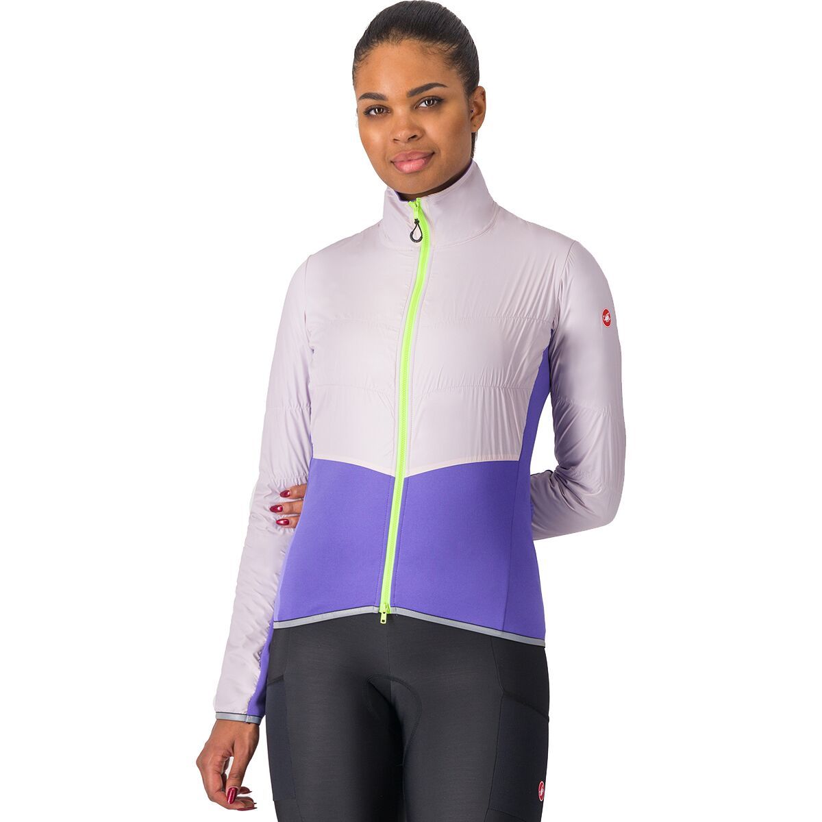 Castelli Unlimited Jacket - Women's Powder Rose/Ultraviolet/Electric Lime, XS