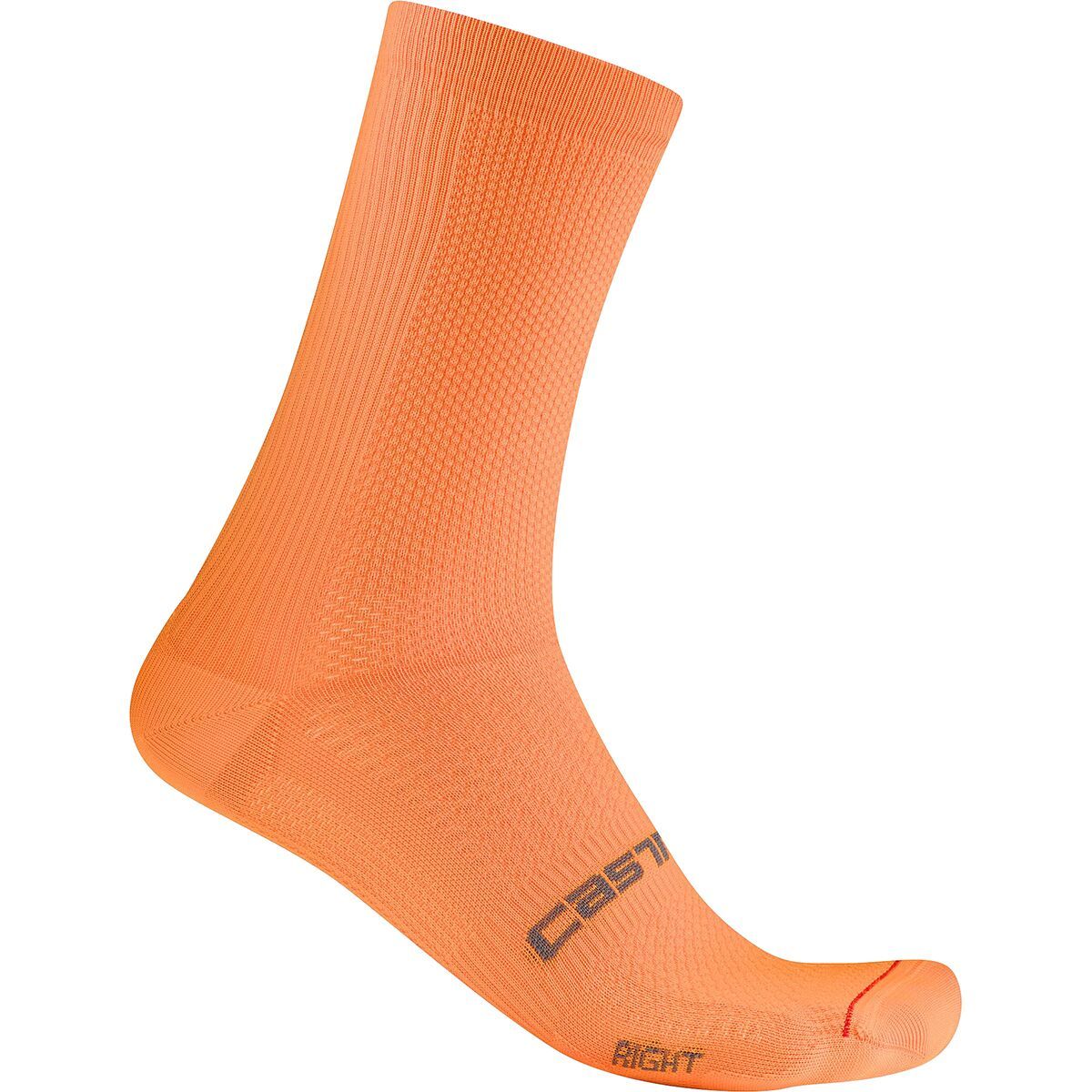 Castelli Espresso 18 Sock Vivid Orange, L/XL - Men's