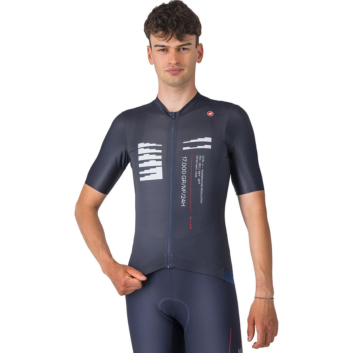 Castelli Espresso R-A/D Short-Sleeve Jersey - Men's Twilight Blue, XL