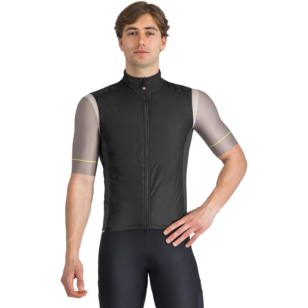 Castelli Castelli Fly Direct Vest - Men's Light Black/Dark Gray, L