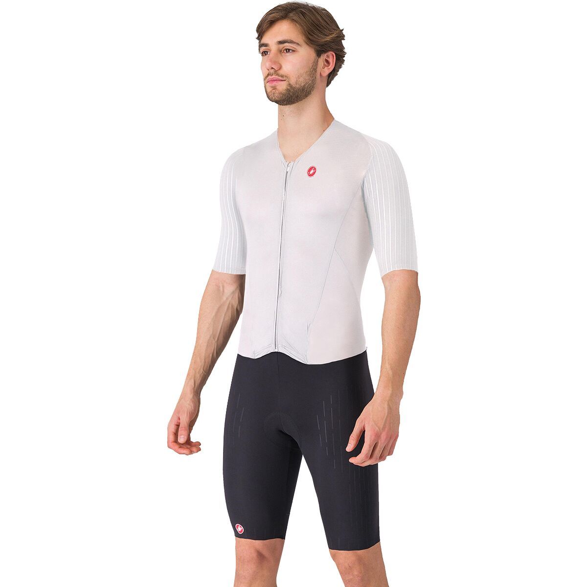 Castelli Castelli Free Sanremo 3 Short-Sleeve Tri Suit - Men's Belgian Blue/Multicolor Vivid Orange, XXL