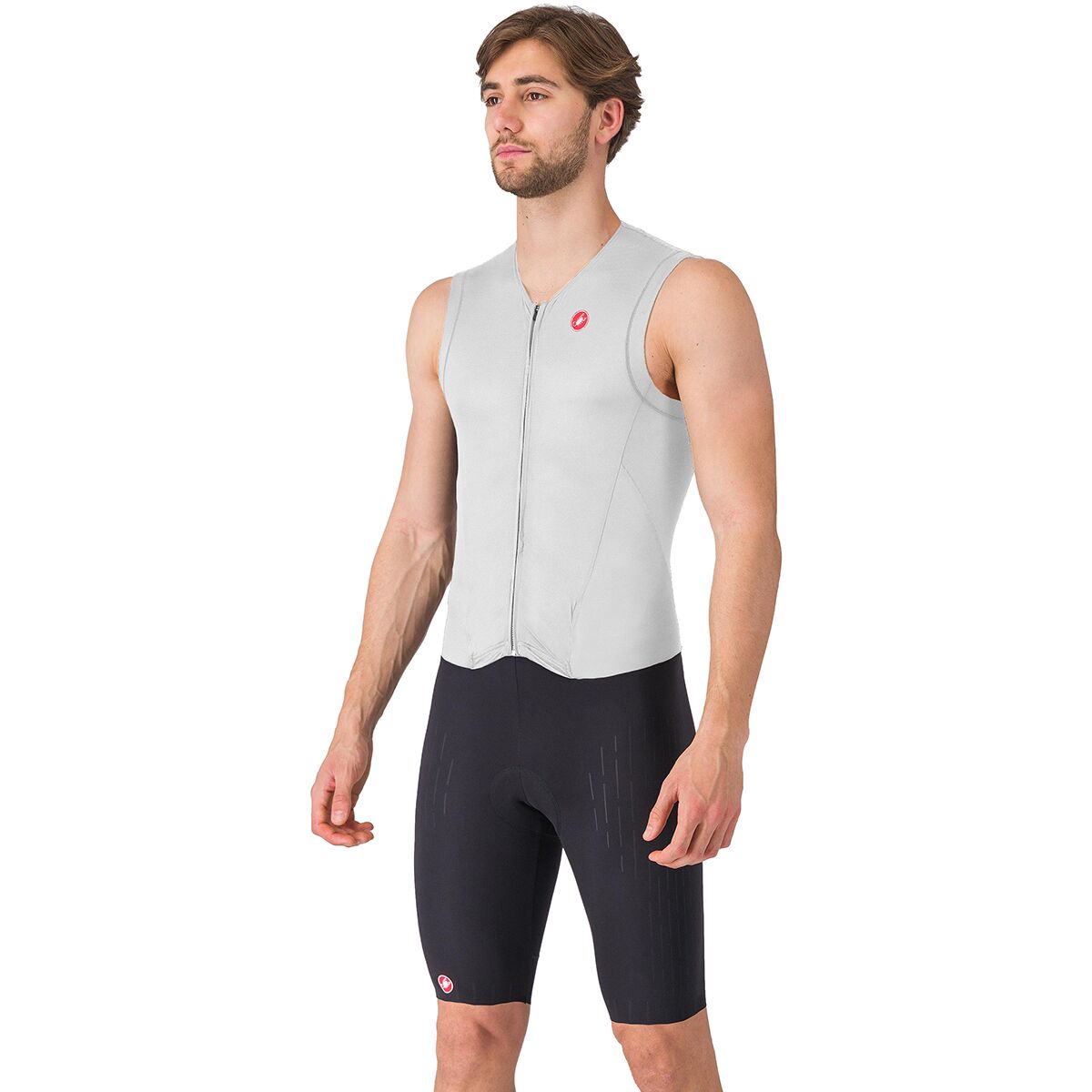 Castelli Castelli Free Sanremo 3 Sleeveless Tri Suit - Men's White/Black, M