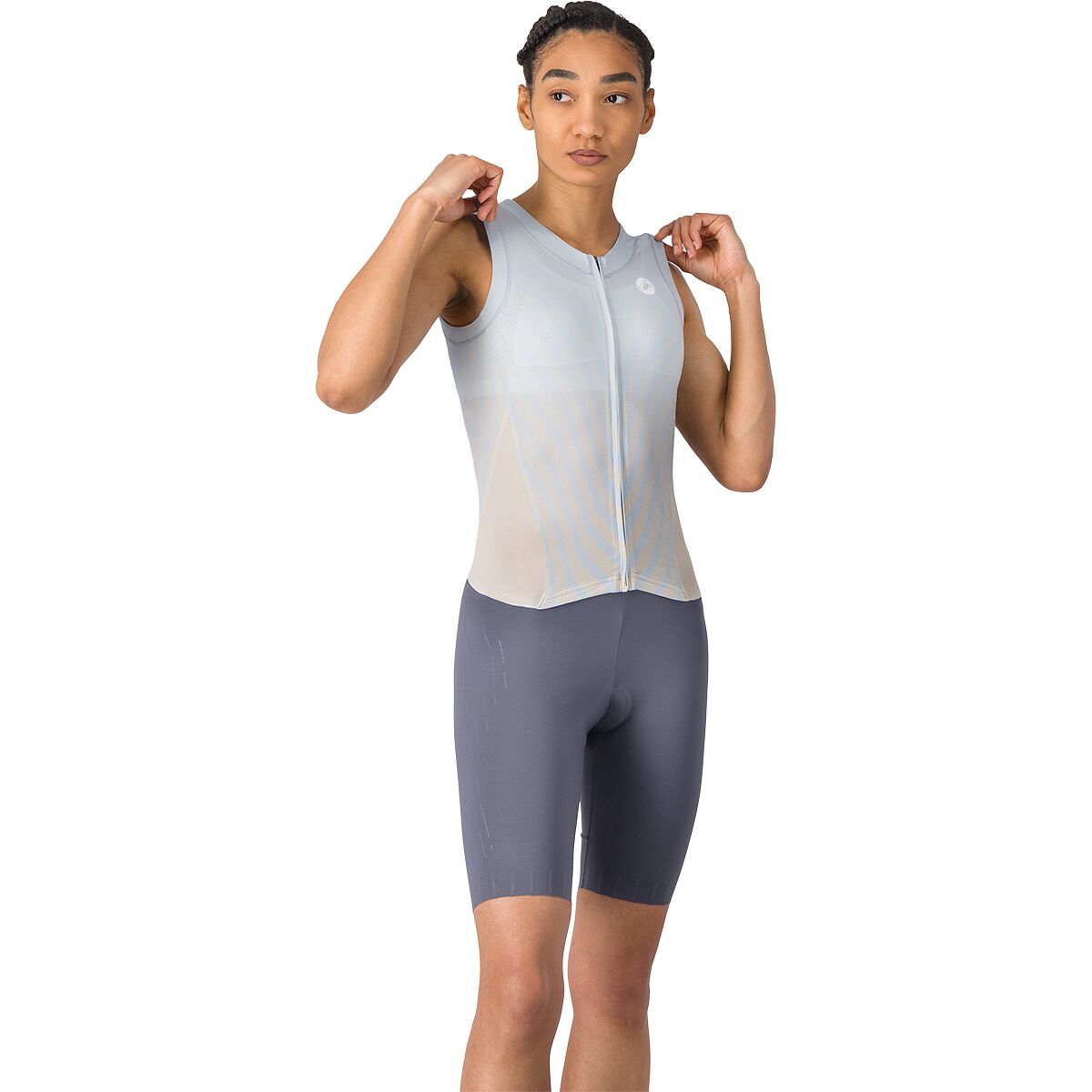 Castelli Castelli Free Sanremo 3 Sleeveless Tri Suit - Women's Winter Sky/Silver Moon-Smoky Gray, M