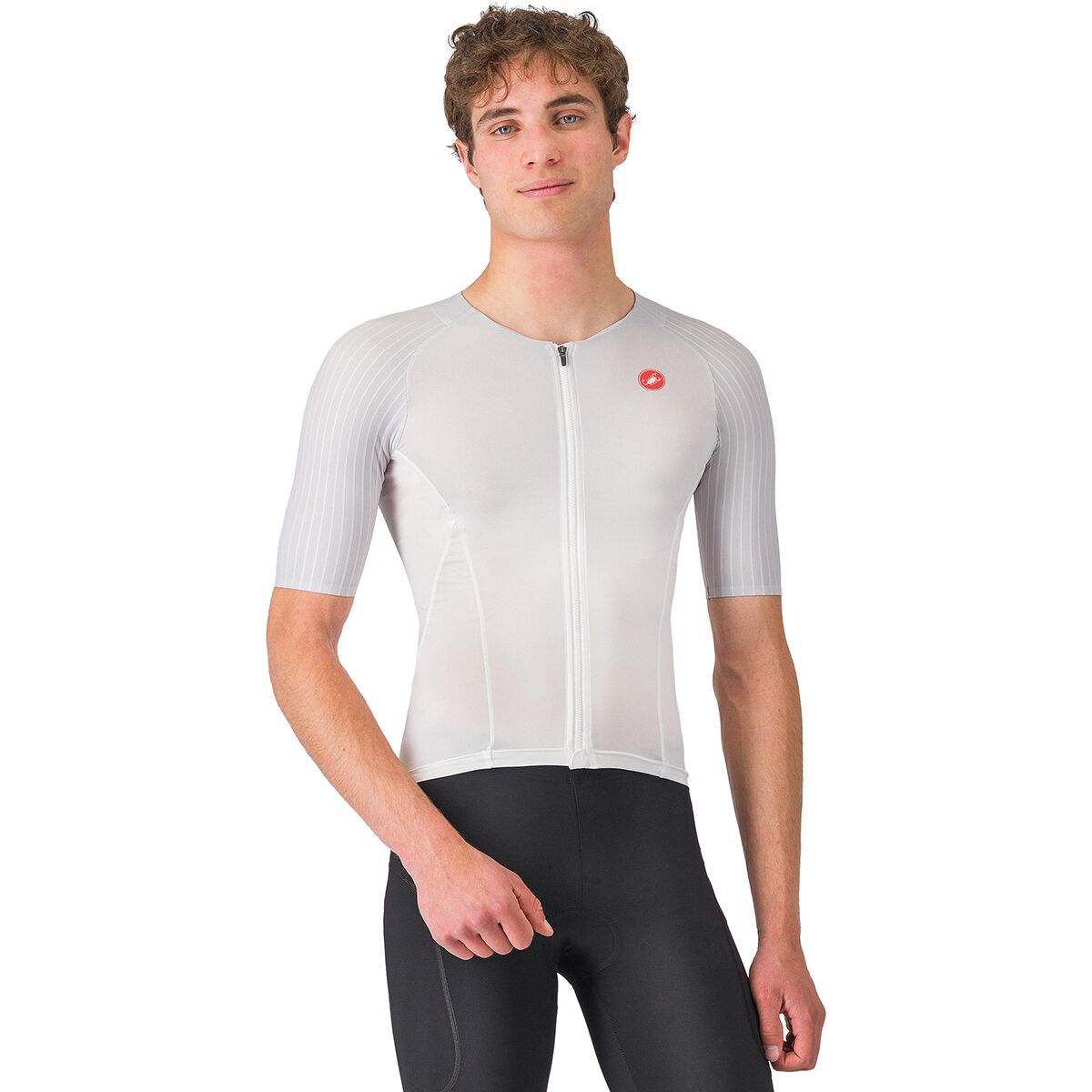 Castelli Castelli Free Speed 3 Race Tri Top - Men's Belgian Blue/Multicolor Vivid Orange, M
