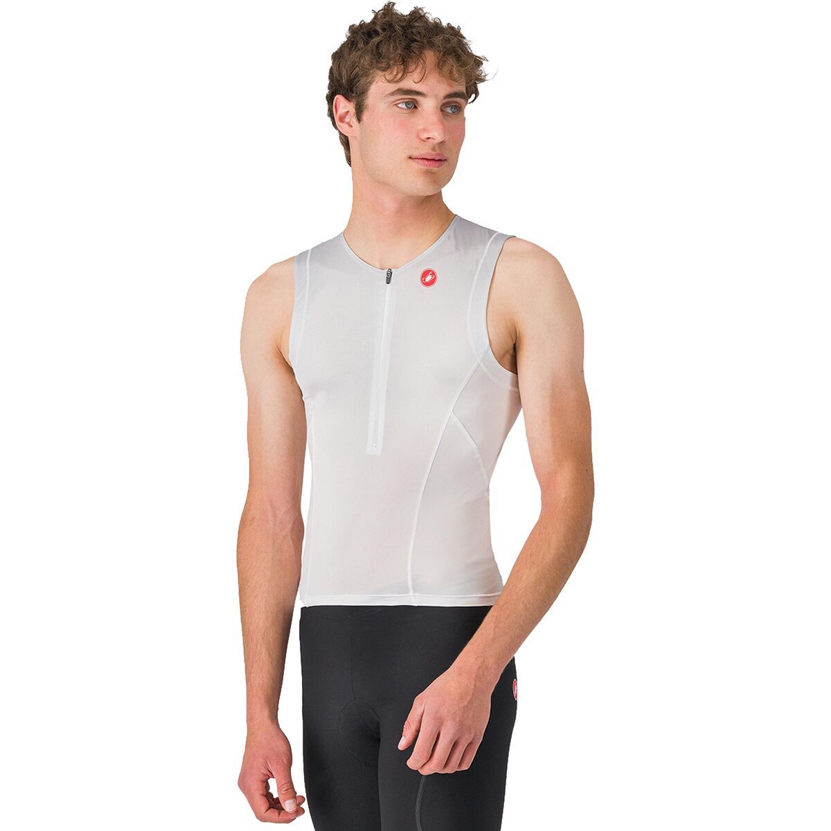 Castelli Free Speed 3 Tri Top - Men's White/Silver Gray, XL