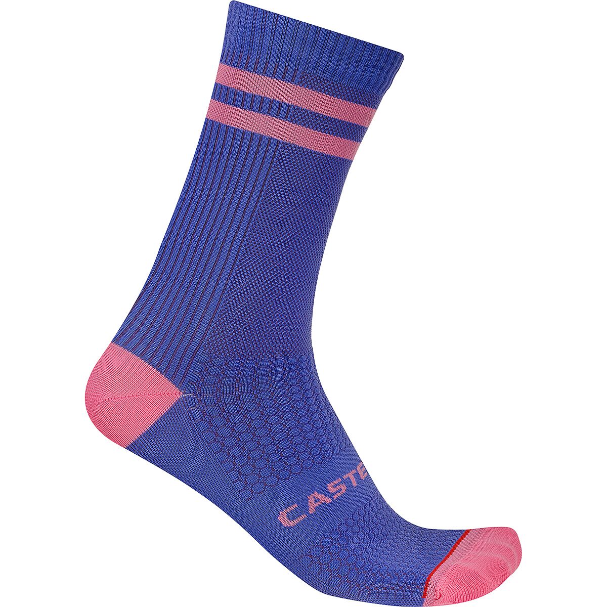 Castelli Castelli Originale 18 Sock Ultraviolet/Rosa Giro, L/XL - Men's