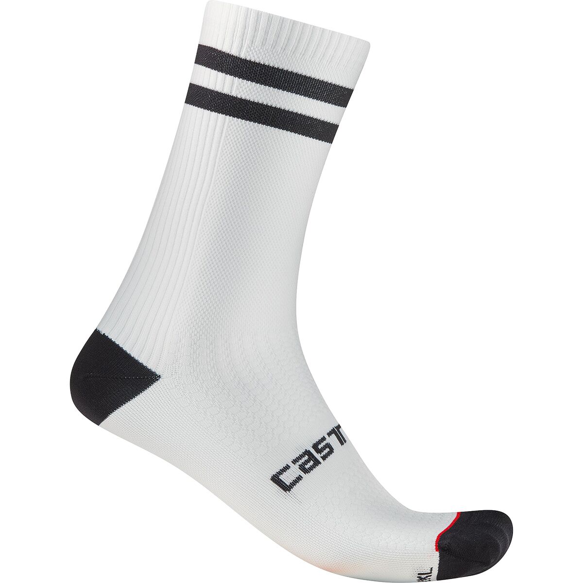 Castelli Originale 18 Sock White/Black, L/XL - Men's