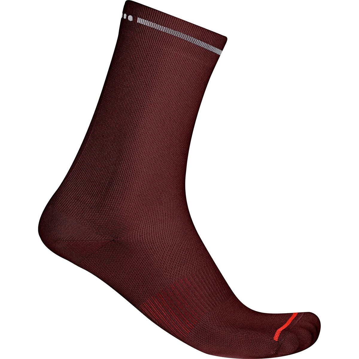 Castelli Castelli Premio Evo 18 Sock Deep Bordeaux, S/M - Men's