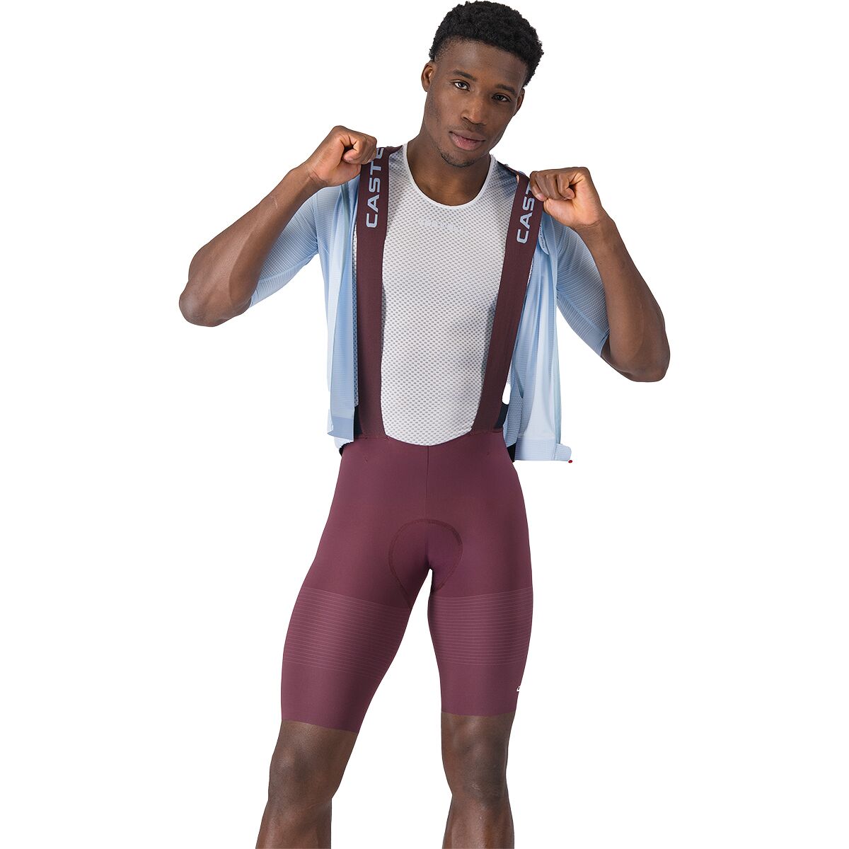 Castelli Castelli Premio Evo Bib Short - Men's Deep Bordeaux/Winter Sky, S