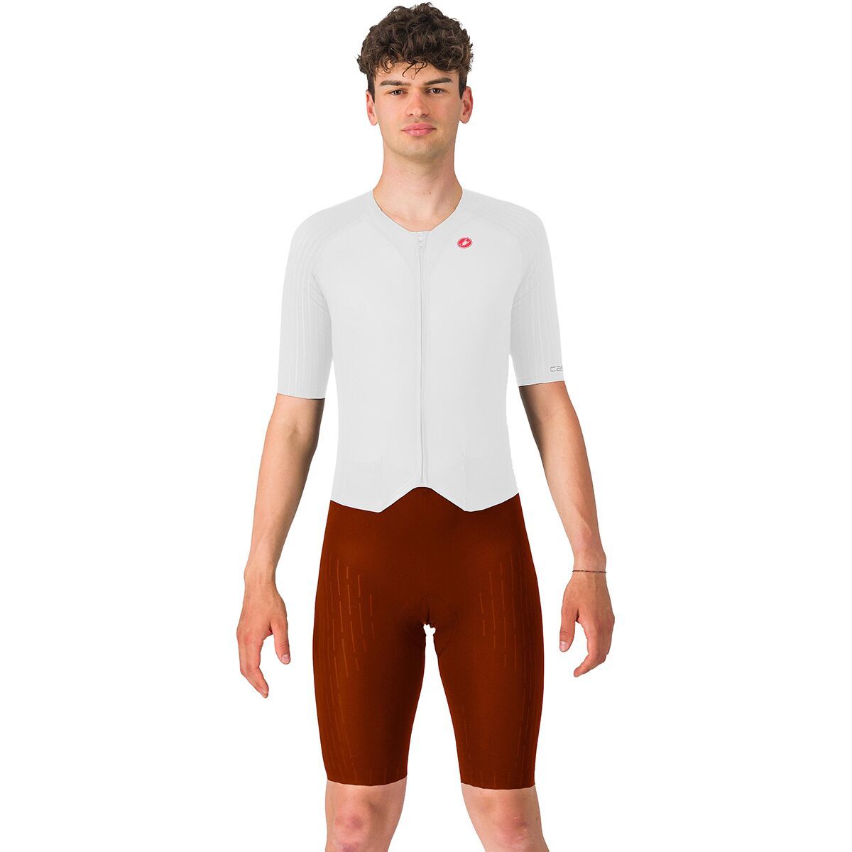 Castelli Sanremo S Tri Speed Suit - Men's White/Deep Mocha, L