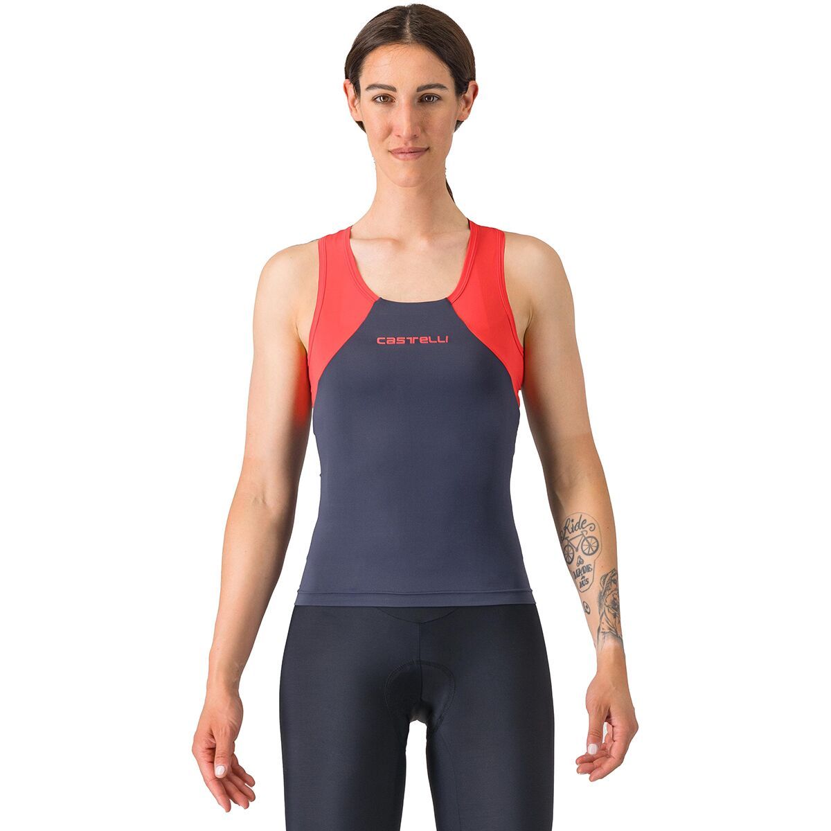 Castelli Sole Sleeveless Top - Women's Twilight Blue/Hibiscus, M