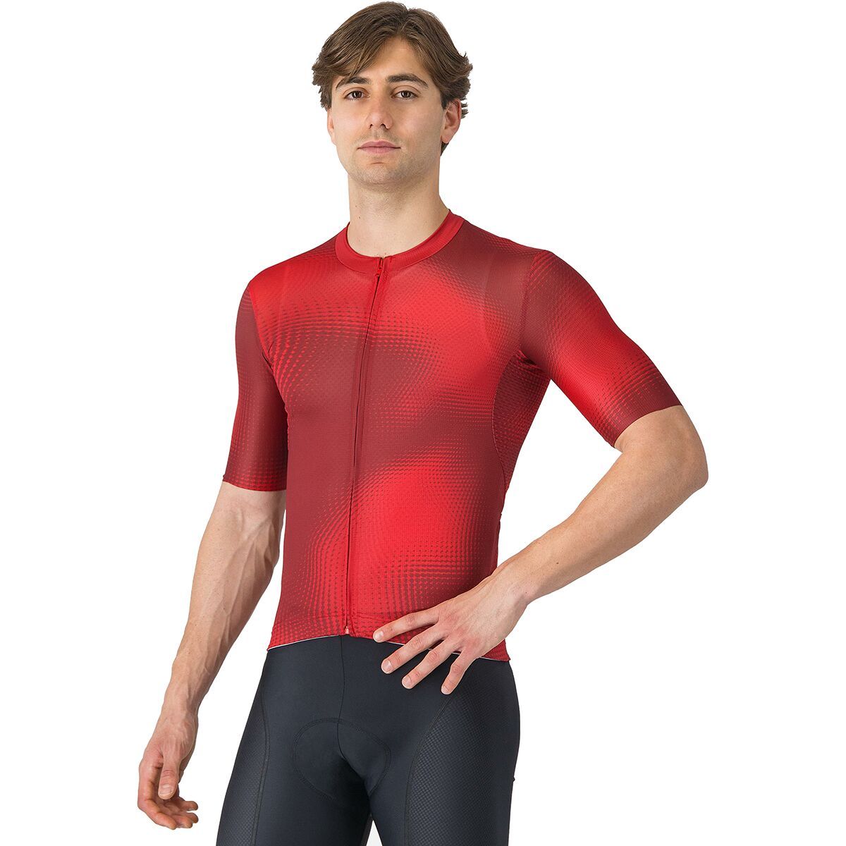 Castelli Vortice Short-Sleeve Jersey - Men's Red/Rich Red, L