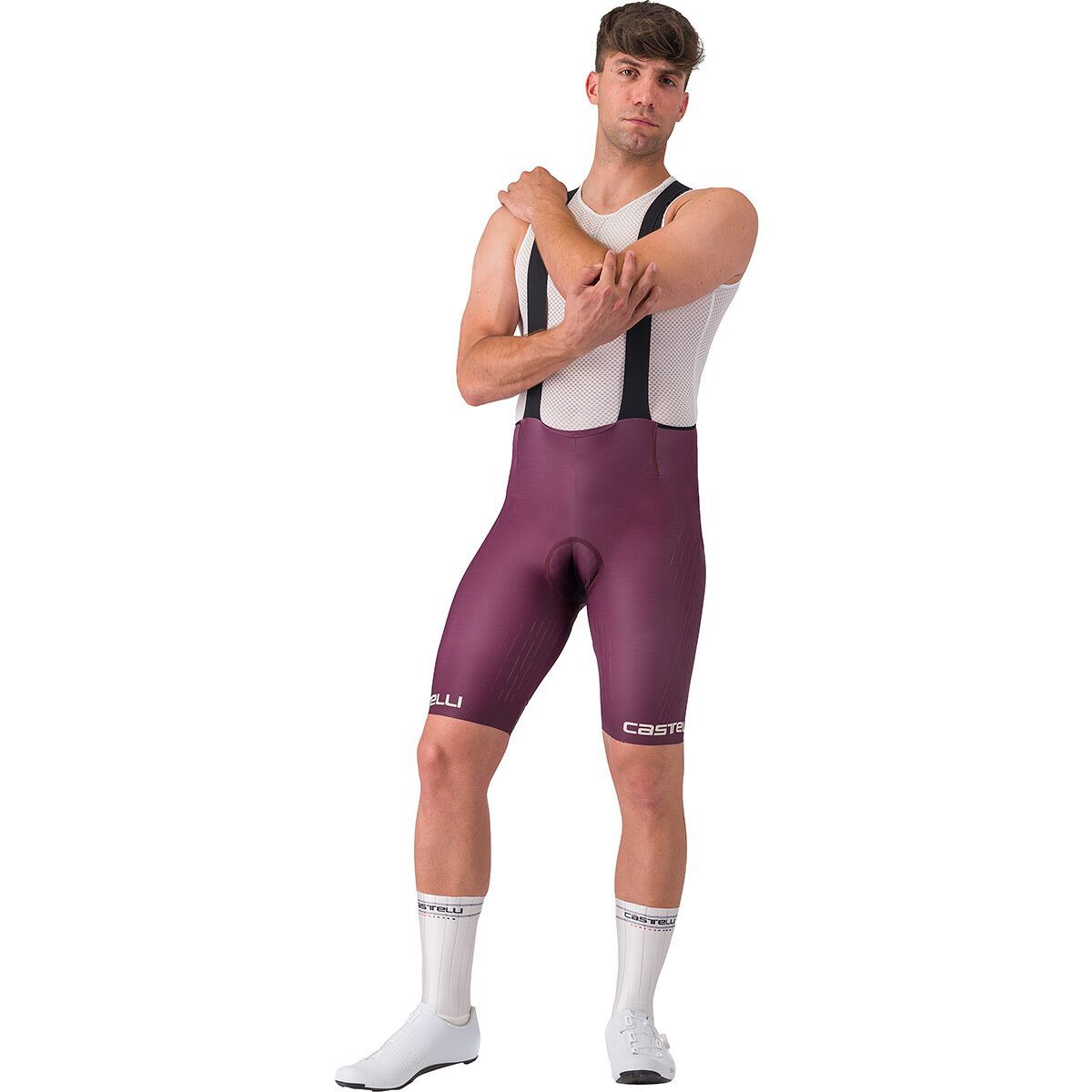 Castelli Castelli Free Aero Race S Limited Edition Bibshort - Men's Deep Bordeaux/Silver Moon, XL
