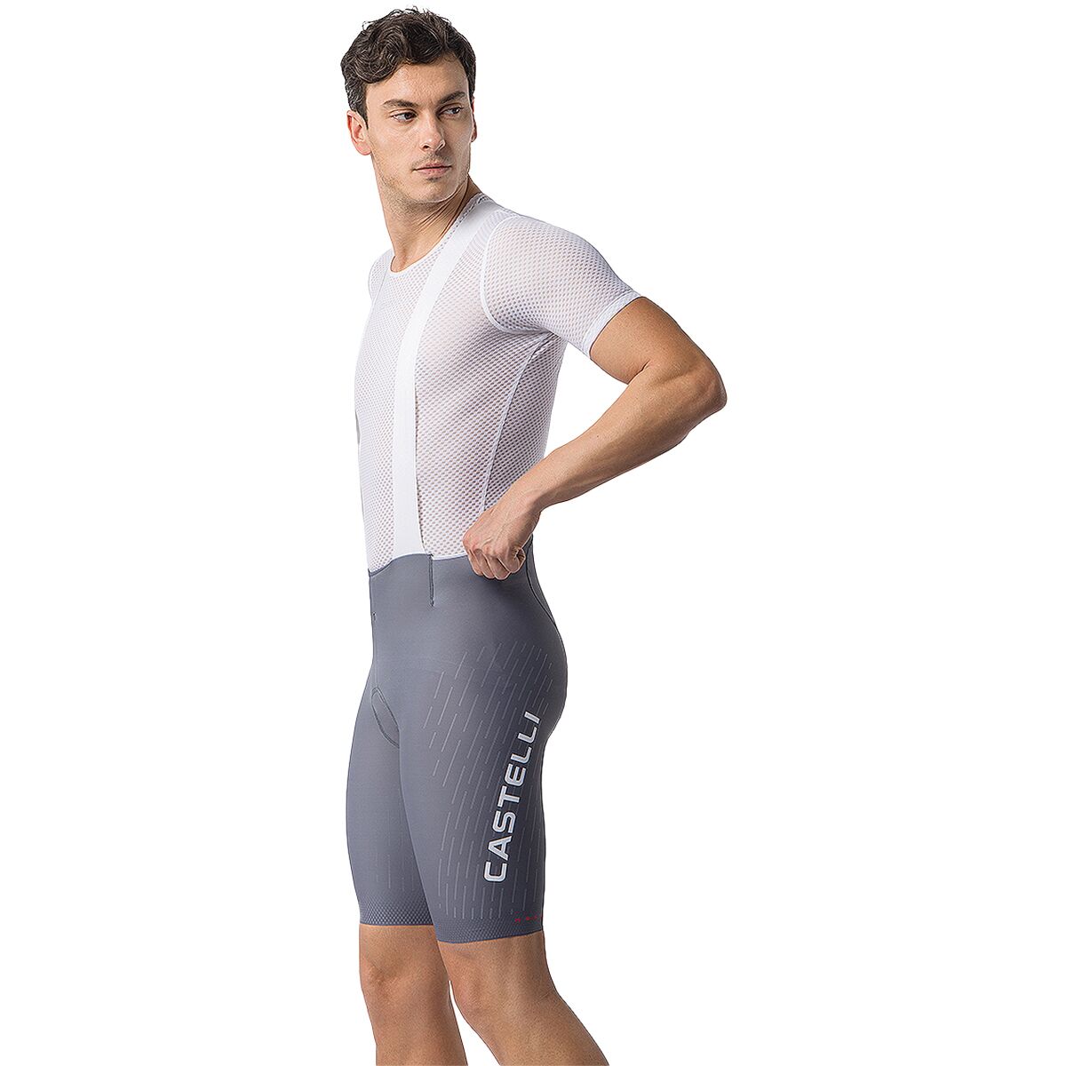 Castelli Free Aero Race S Limited Edition Bibshort - Men's - Smoky Gray/White, M