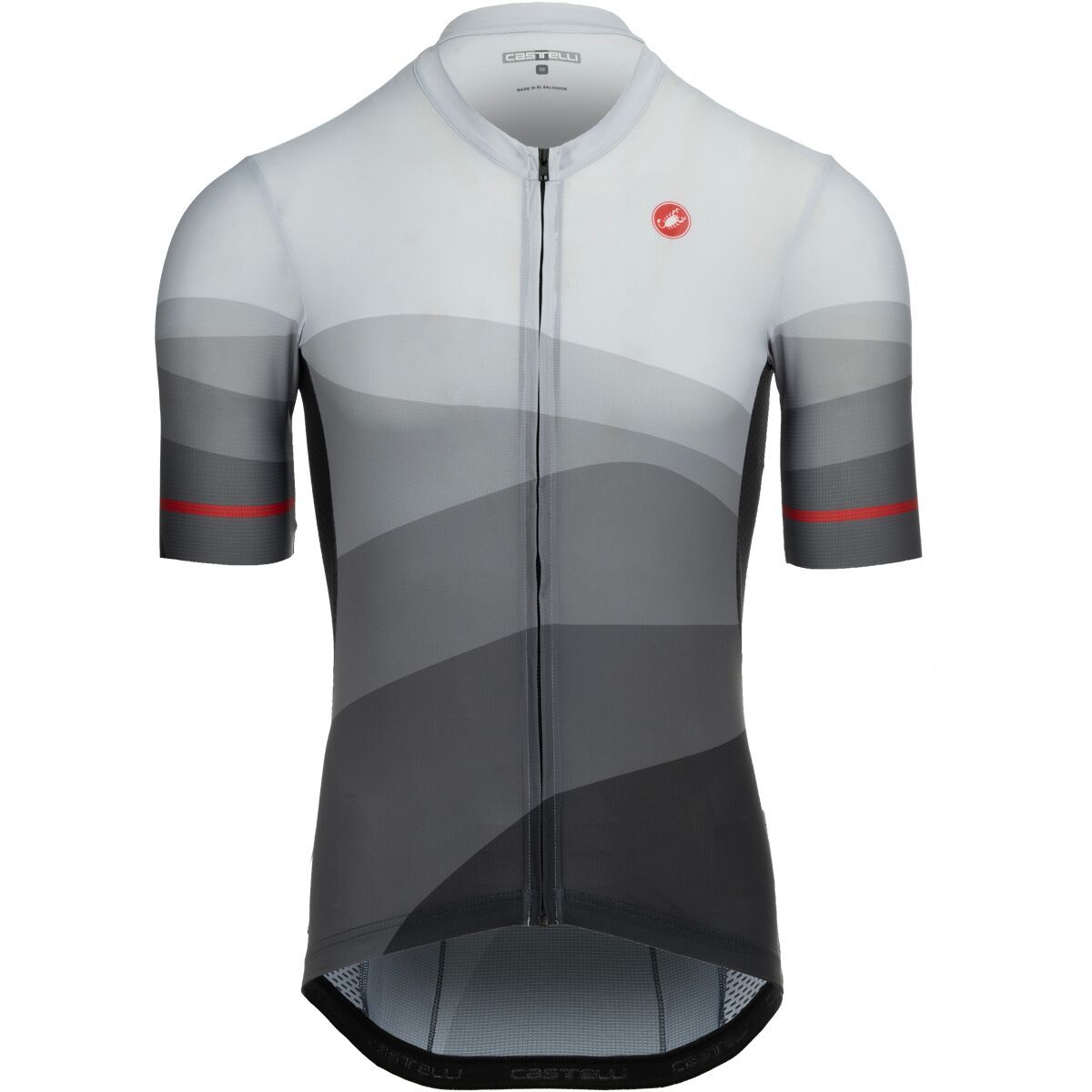 Castelli Orizzonte Limited Edition Jersey - Men's Dark Gray/Silver Gray/Red, M