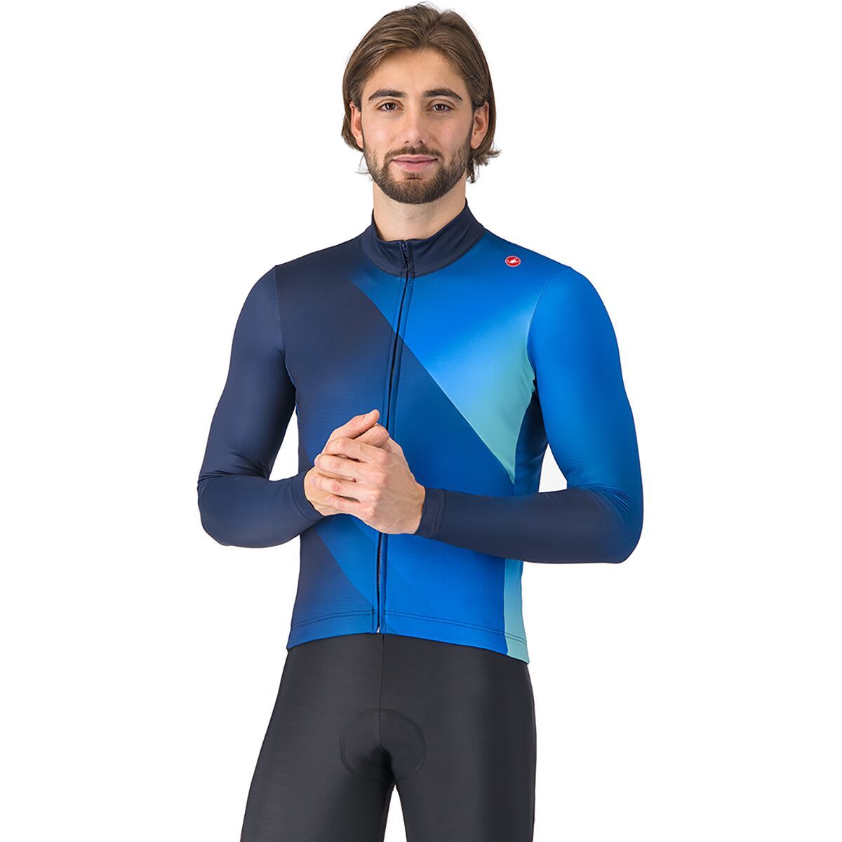 Castelli Castelli Amplify Thermal Jersey - Men's Belgian Blue/Azzurro Italia/Pool Blue, XXL