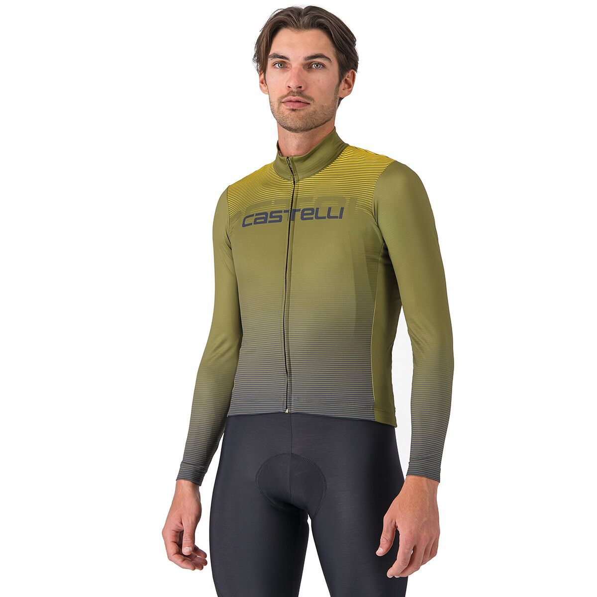 Castelli Castelli Apice Thermal Jersey - Men's Sage/Twilight Blue/Mango Mojito, XL