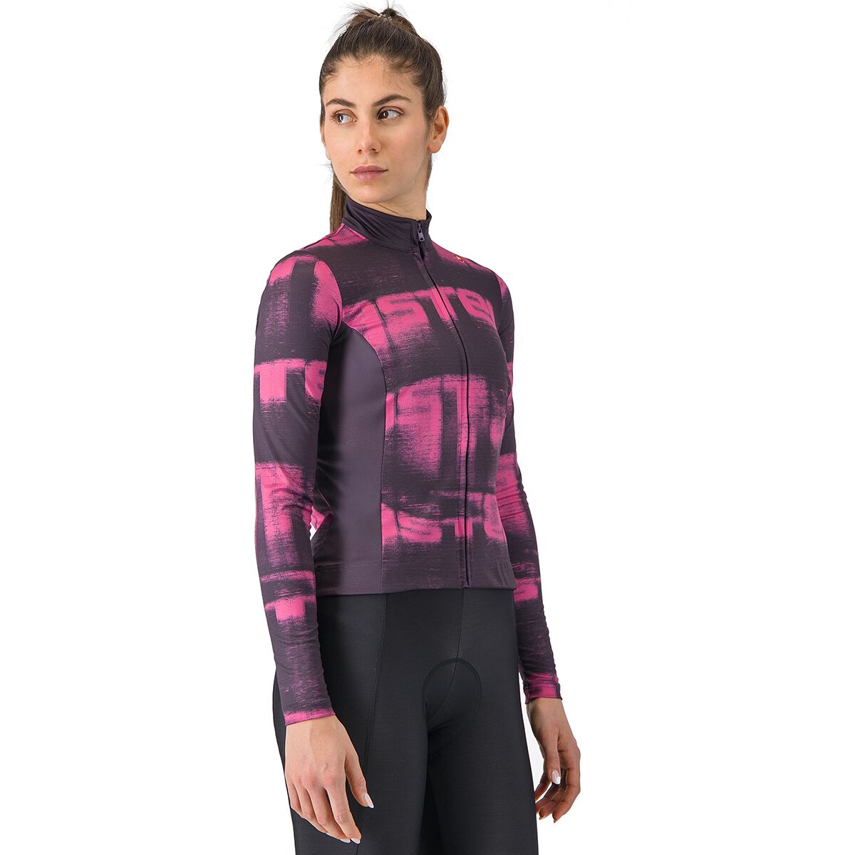 Castelli Castelli Blur Thermal Jersey - Women's Dark Night Shade/Violet Pink, S - $60.00 at Competitive Cyclist