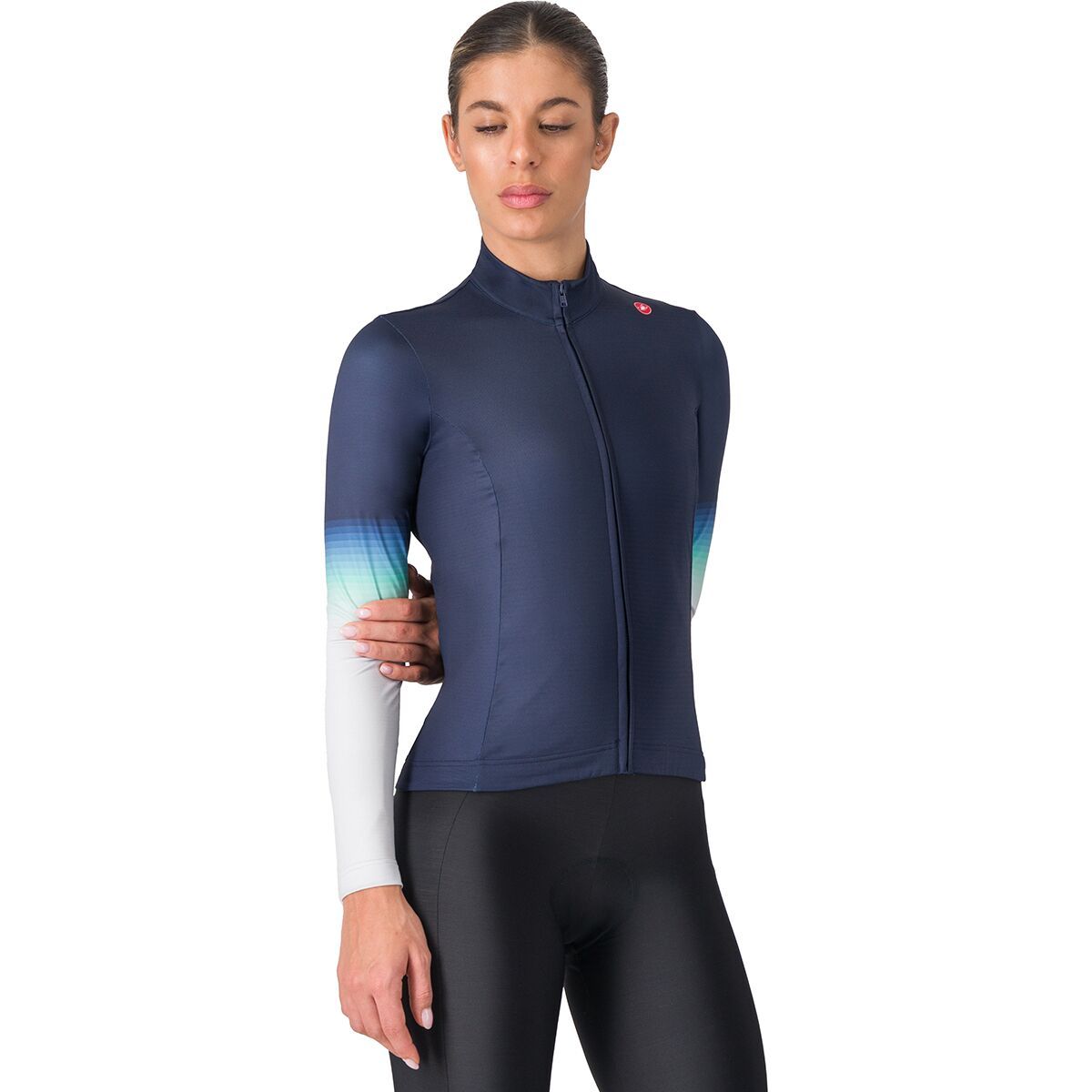 Castelli Castelli Corso Thermal Jersey - Women's Belgian Blue/Silver Gray/Pool Blue, L