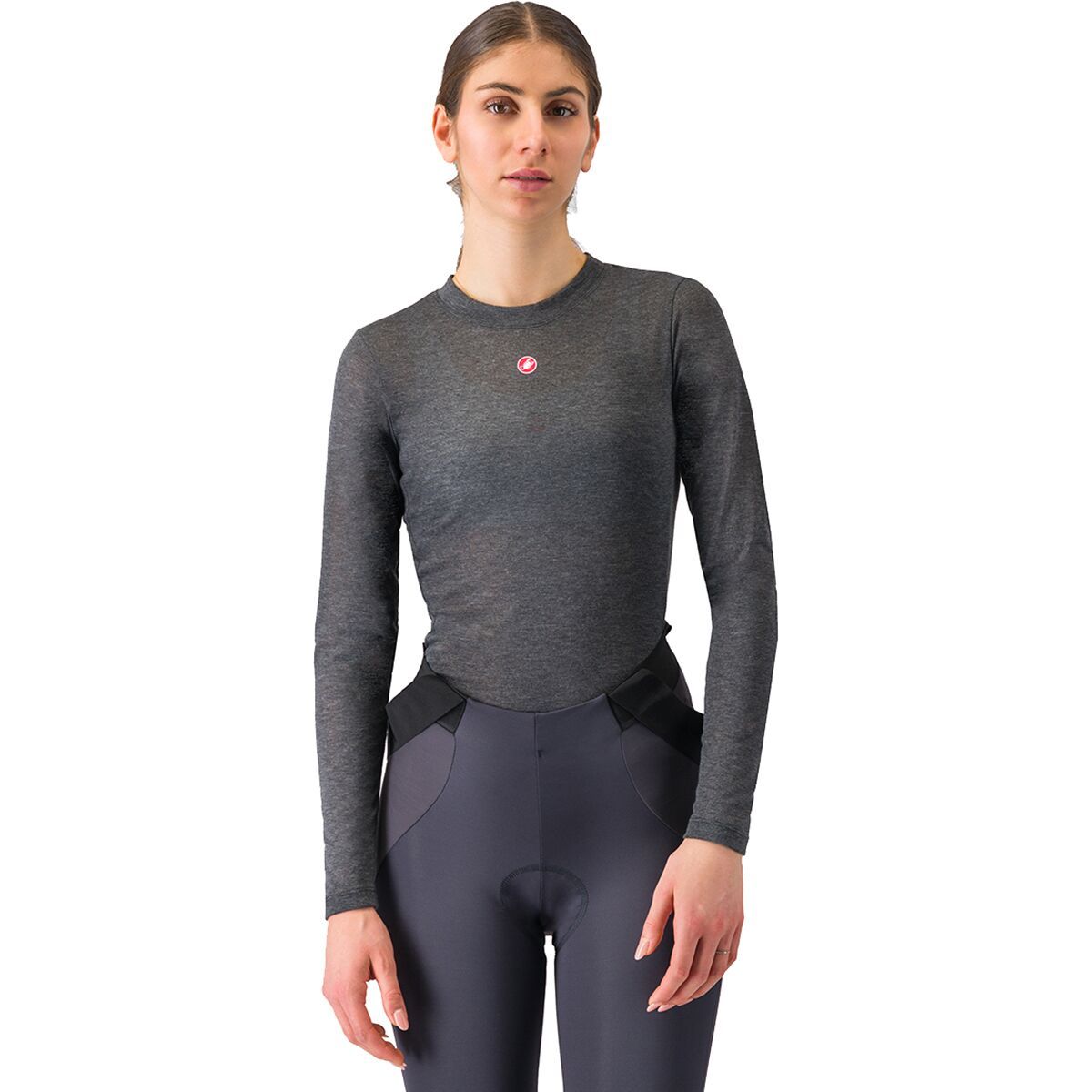 Castelli Medio Base Layer Long-Sleeve Top - Women's Melange Gray, L